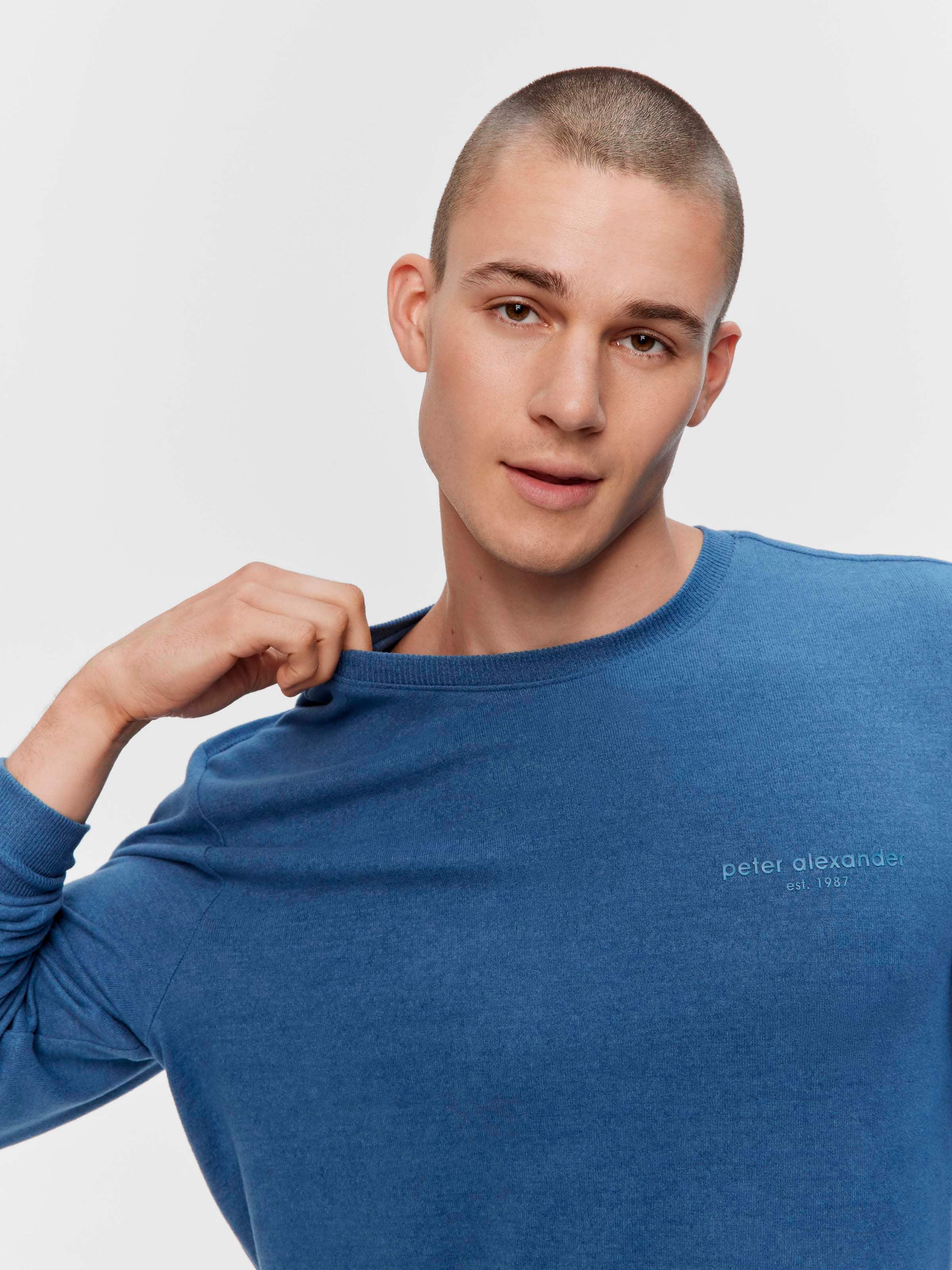 Airforce Blue Fuzzy Sweater