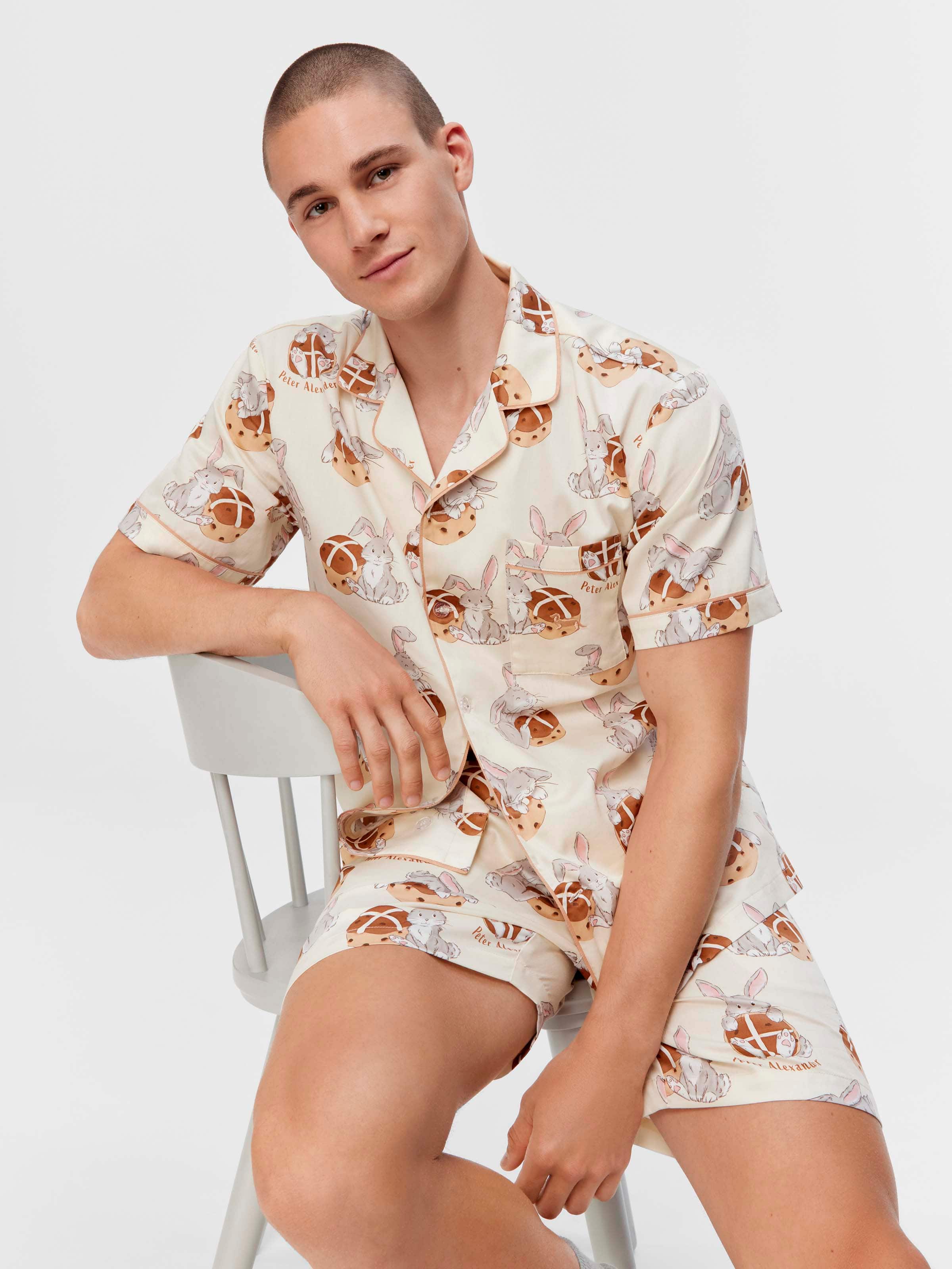 Hot Cross Bunny 100% Cotton Short Sleeve Pj Set