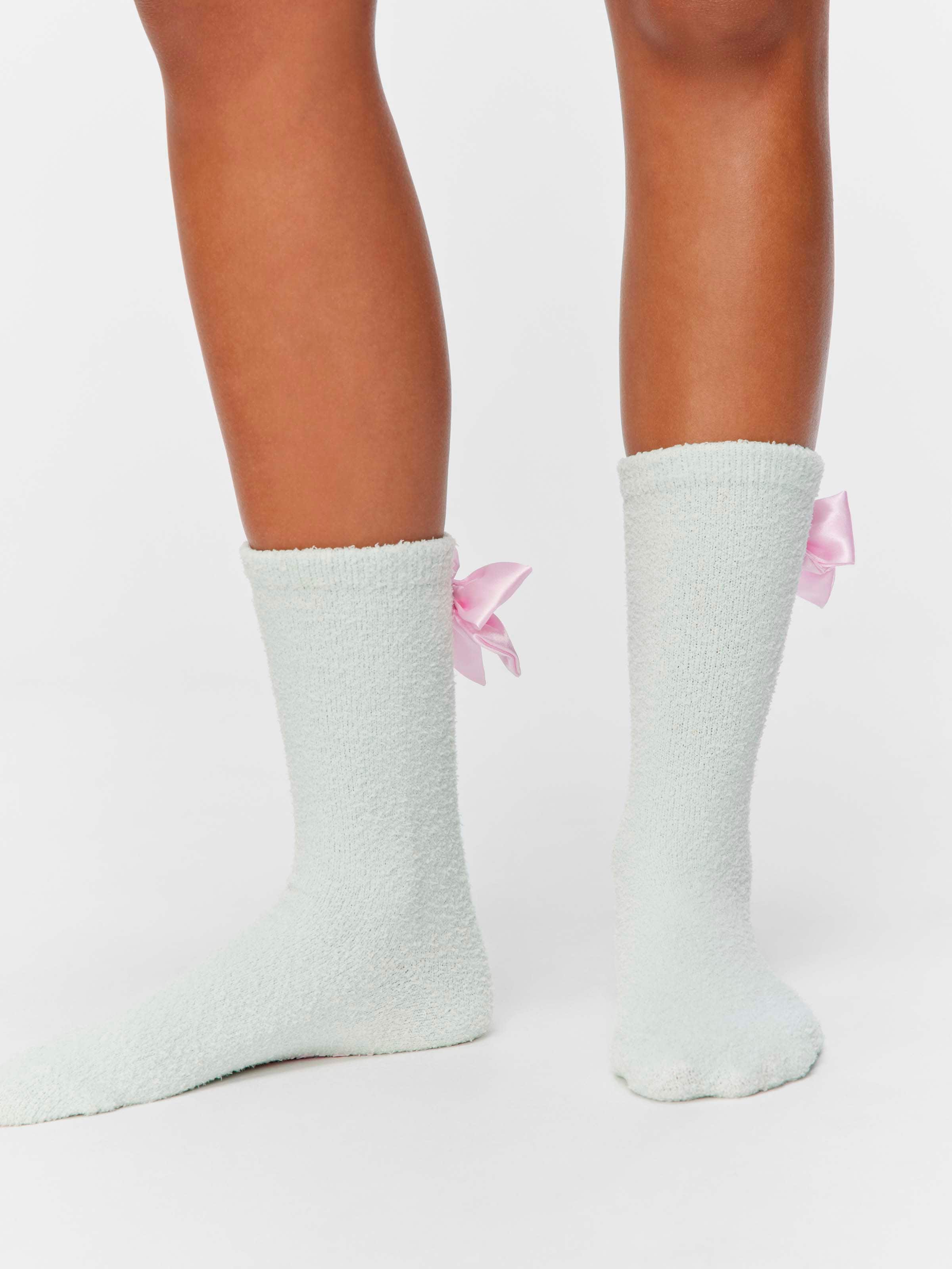 Fluffy Bow Sock