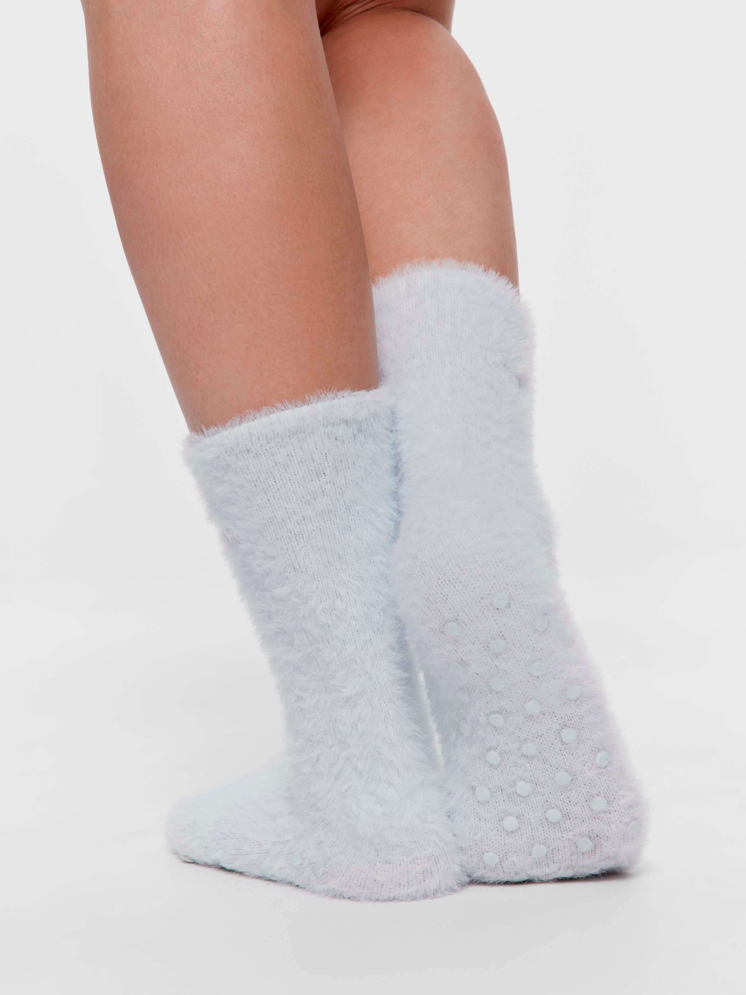 Pale Blue Soft Mink Sock