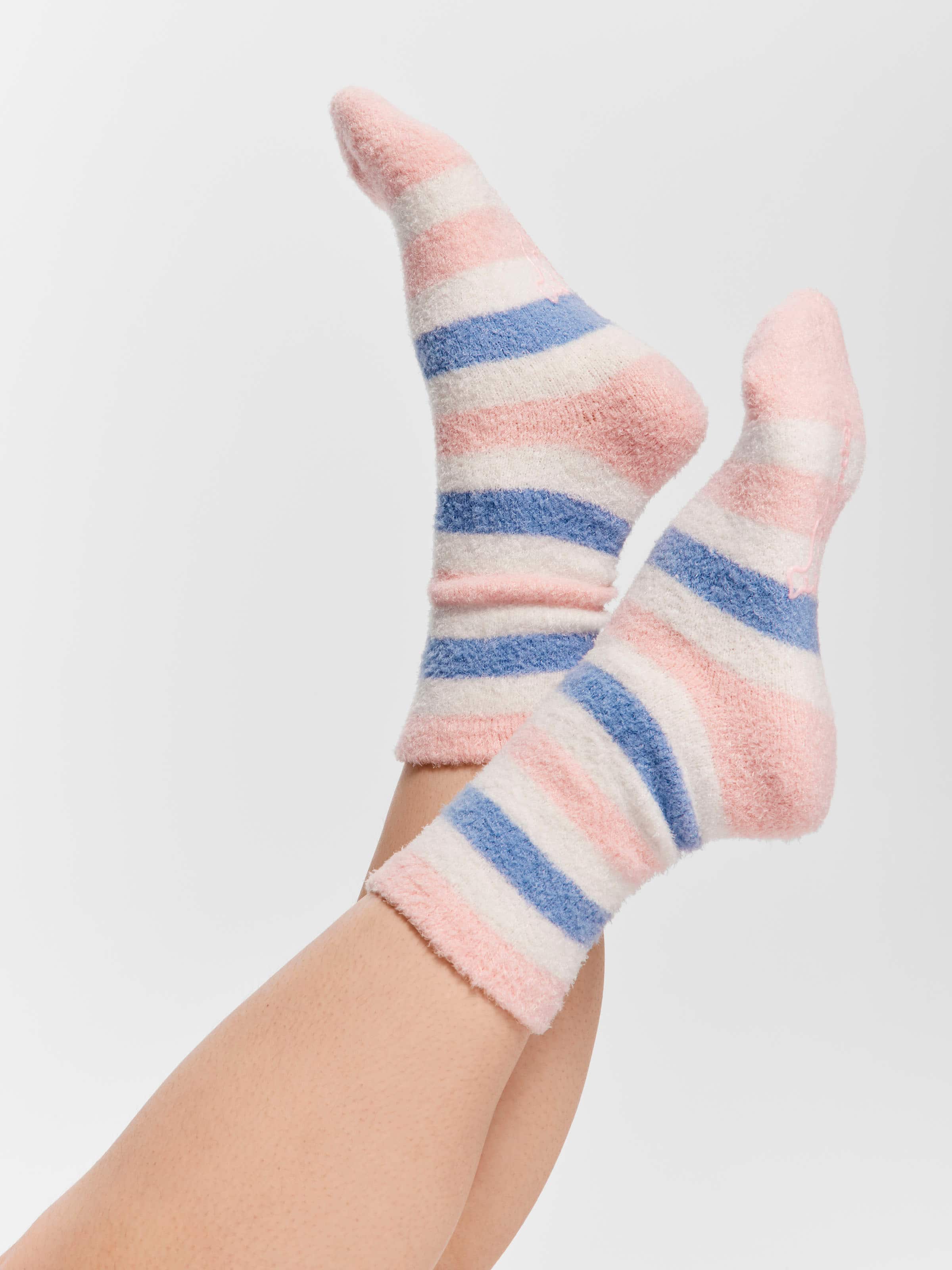Blue & Pink Stripe Sock