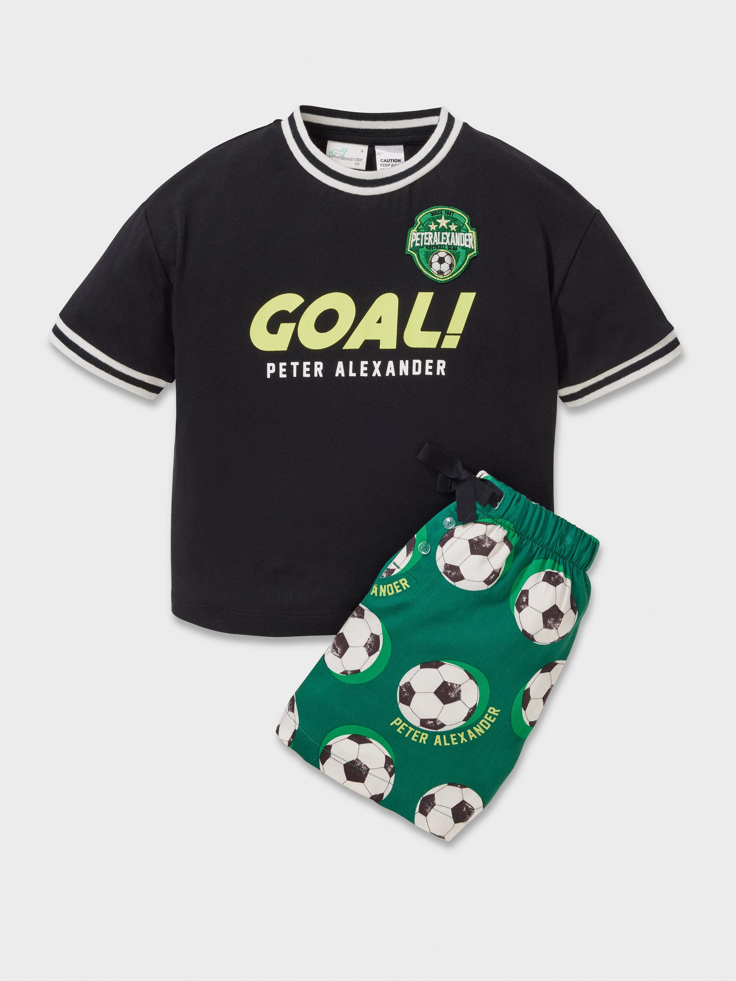 Boys Soccer Goal Short Pj Set