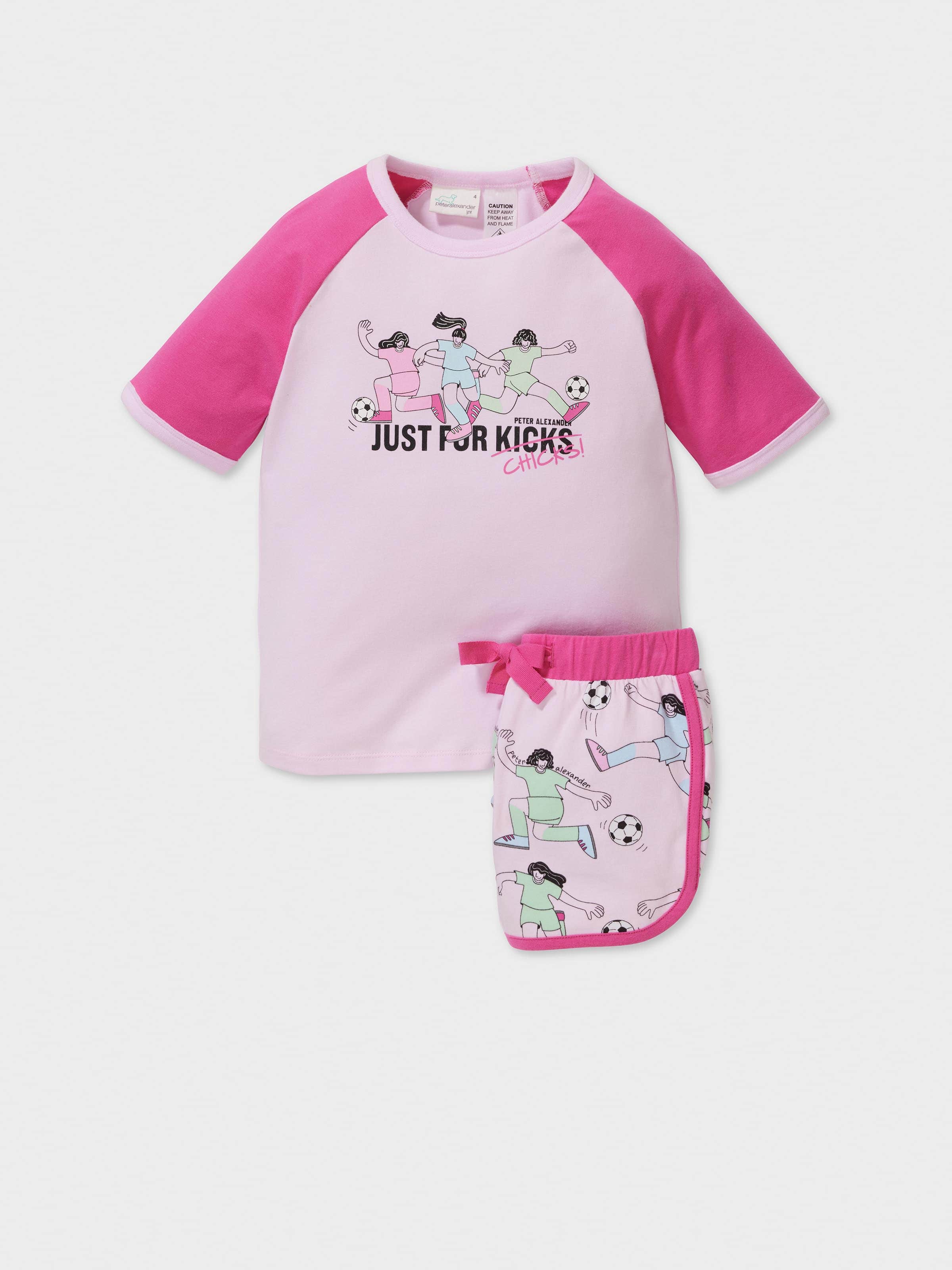 Jnr Girls Soccer Kicks Short Pj Set