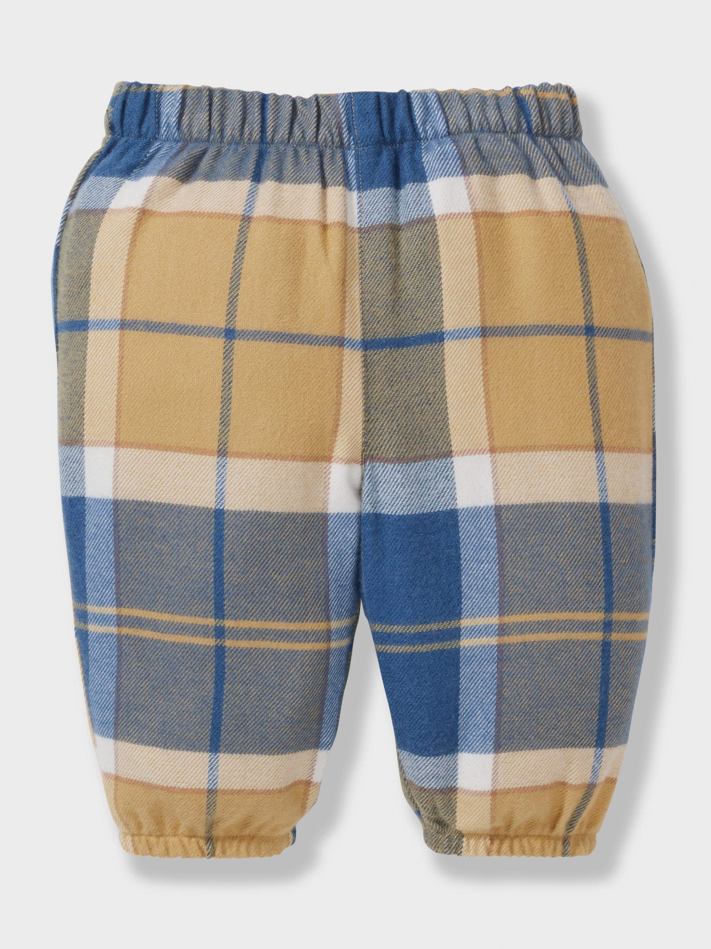 Baby Blue Check Long Pj Set