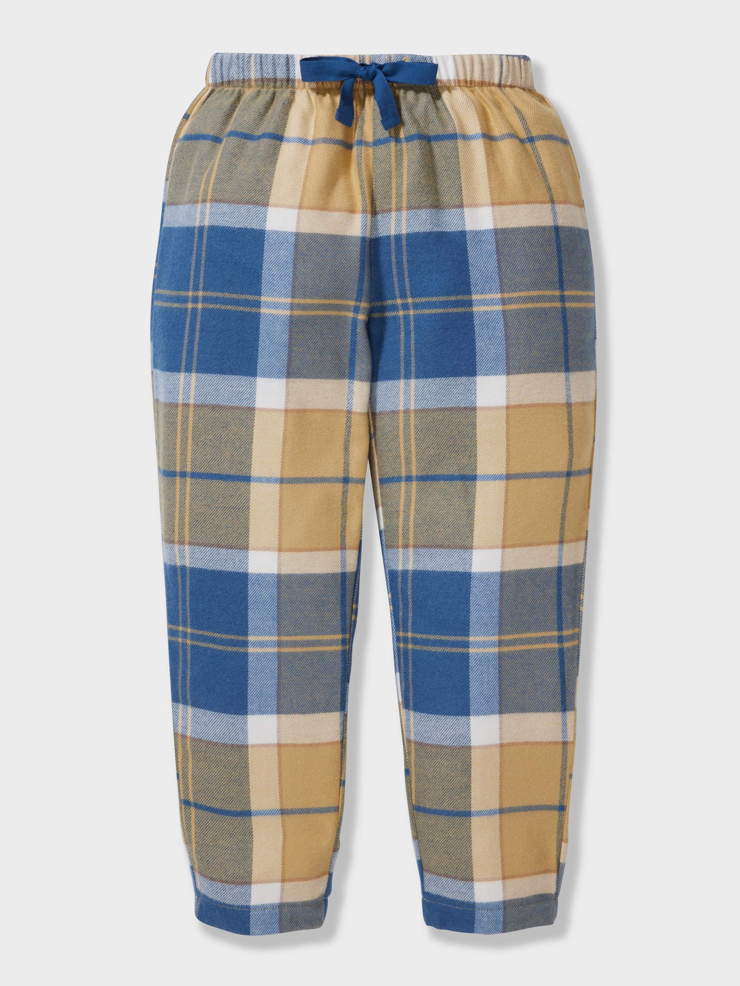 Boys Blue Check Long Pj Set