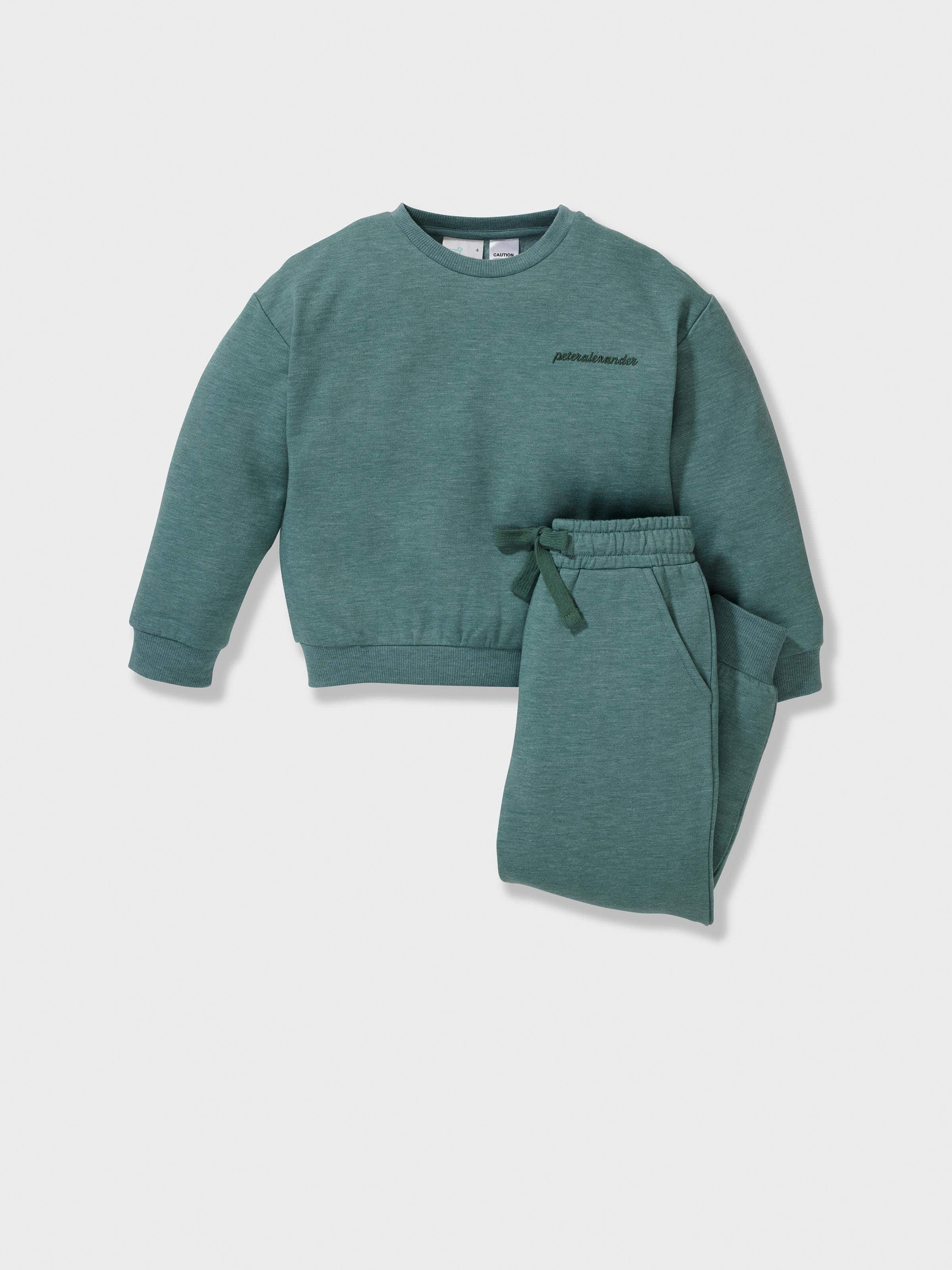 Jnr Boys Green Long Track Pj Set