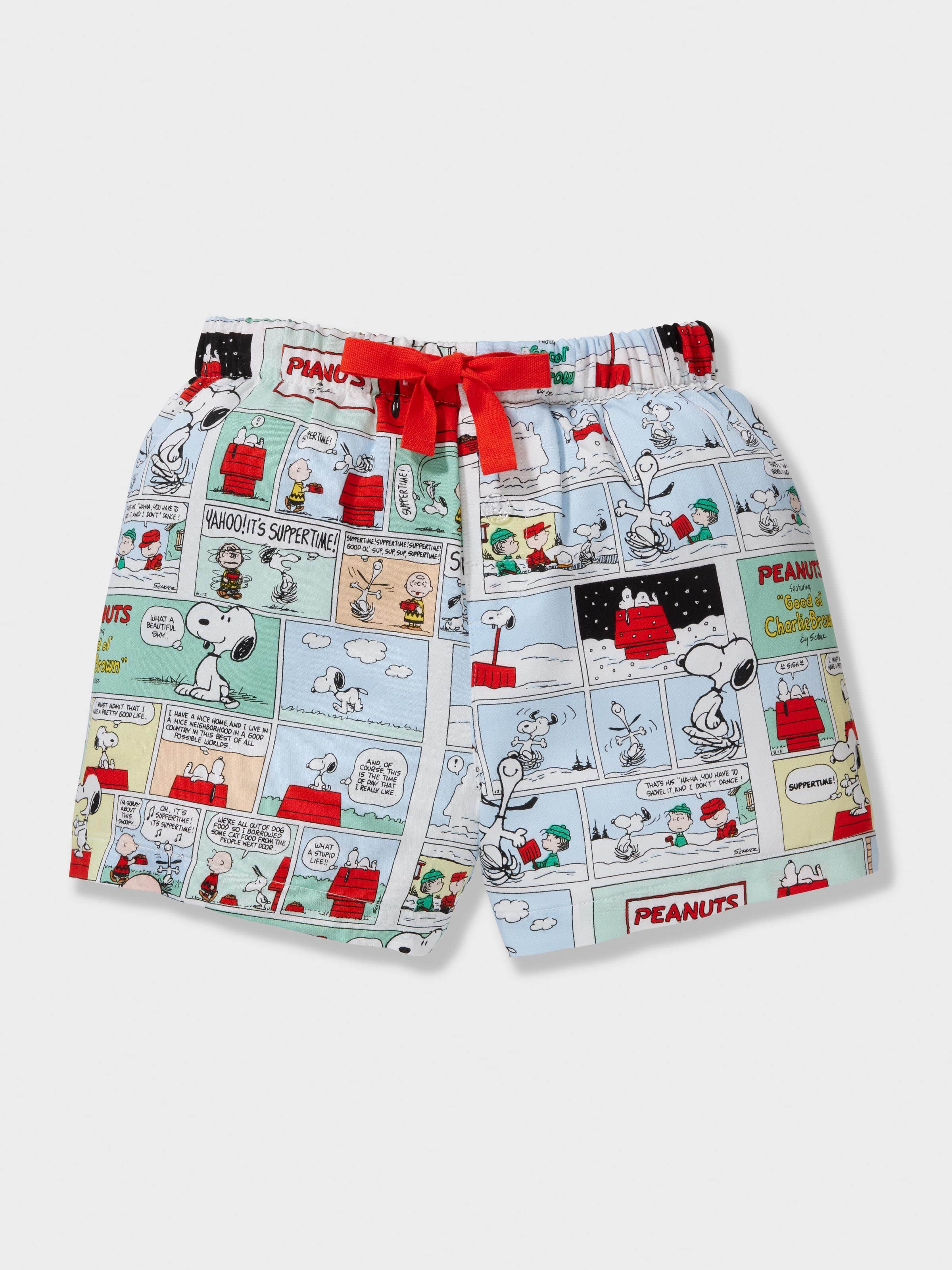 Kids Peanuts Comic Strip Short Classic Pj Set