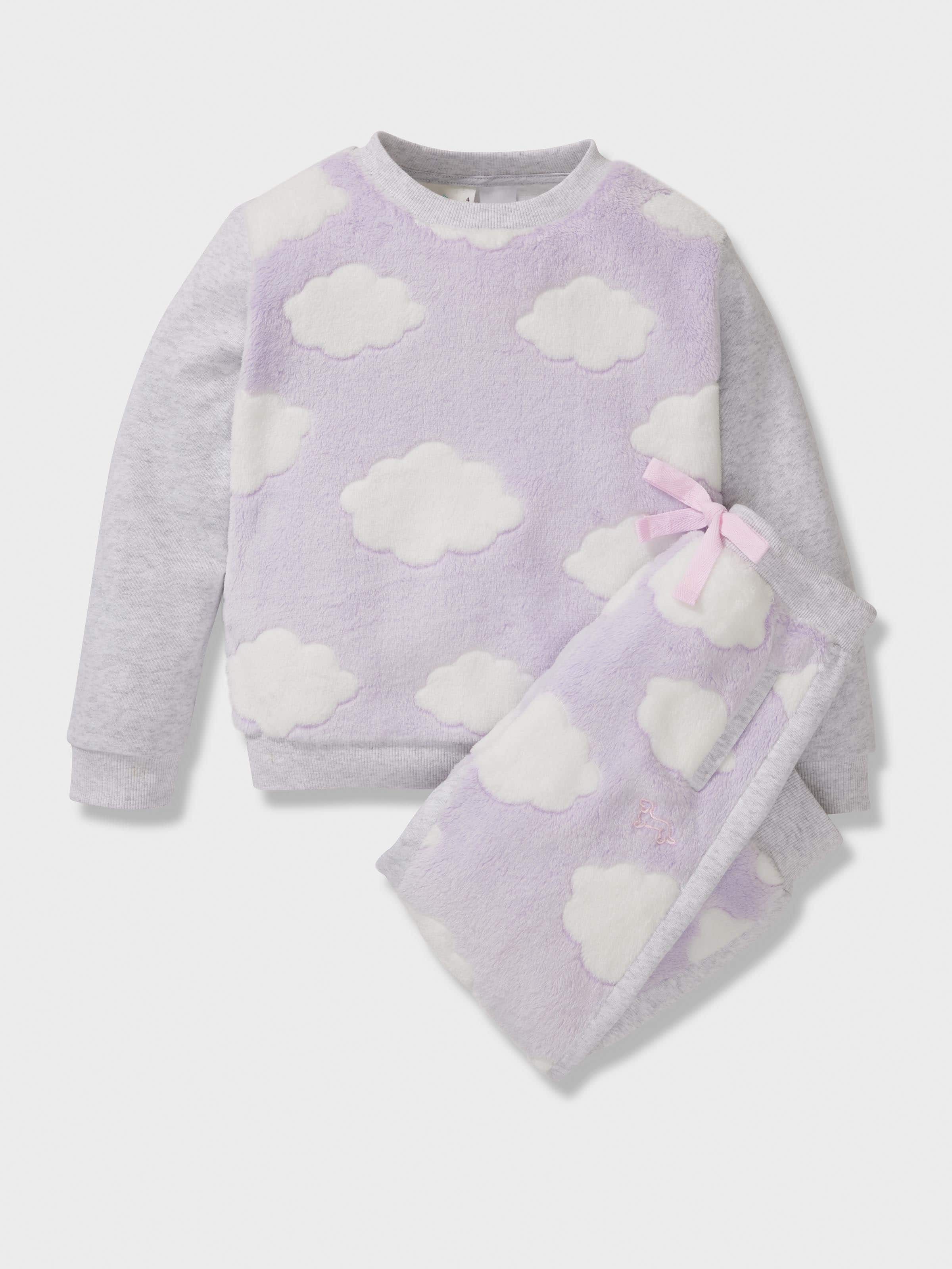 Girls Cloudy Fleece Long Pj Set