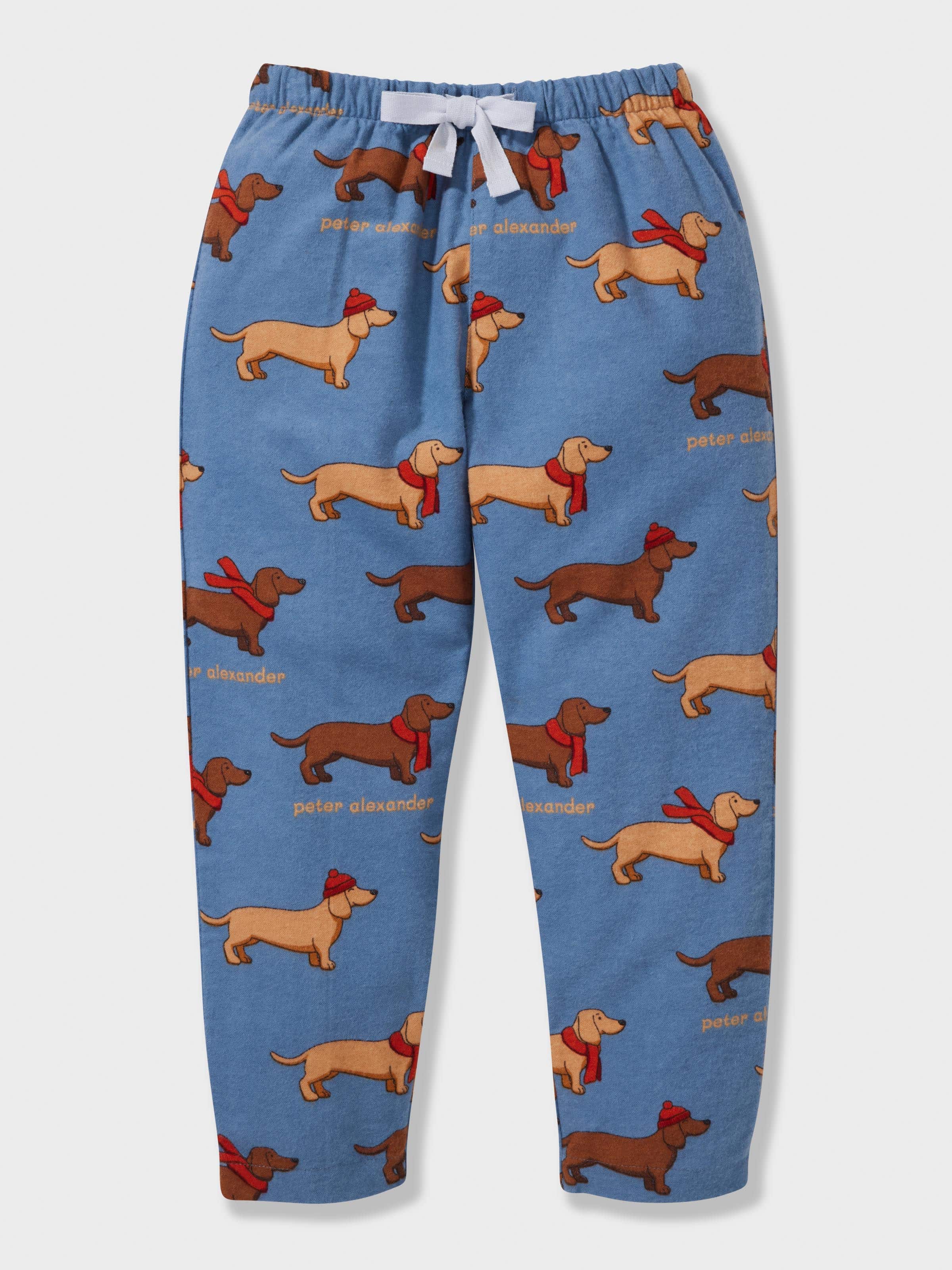 Jnr Boys Blue Penny 100% Cotton Long Pj Set