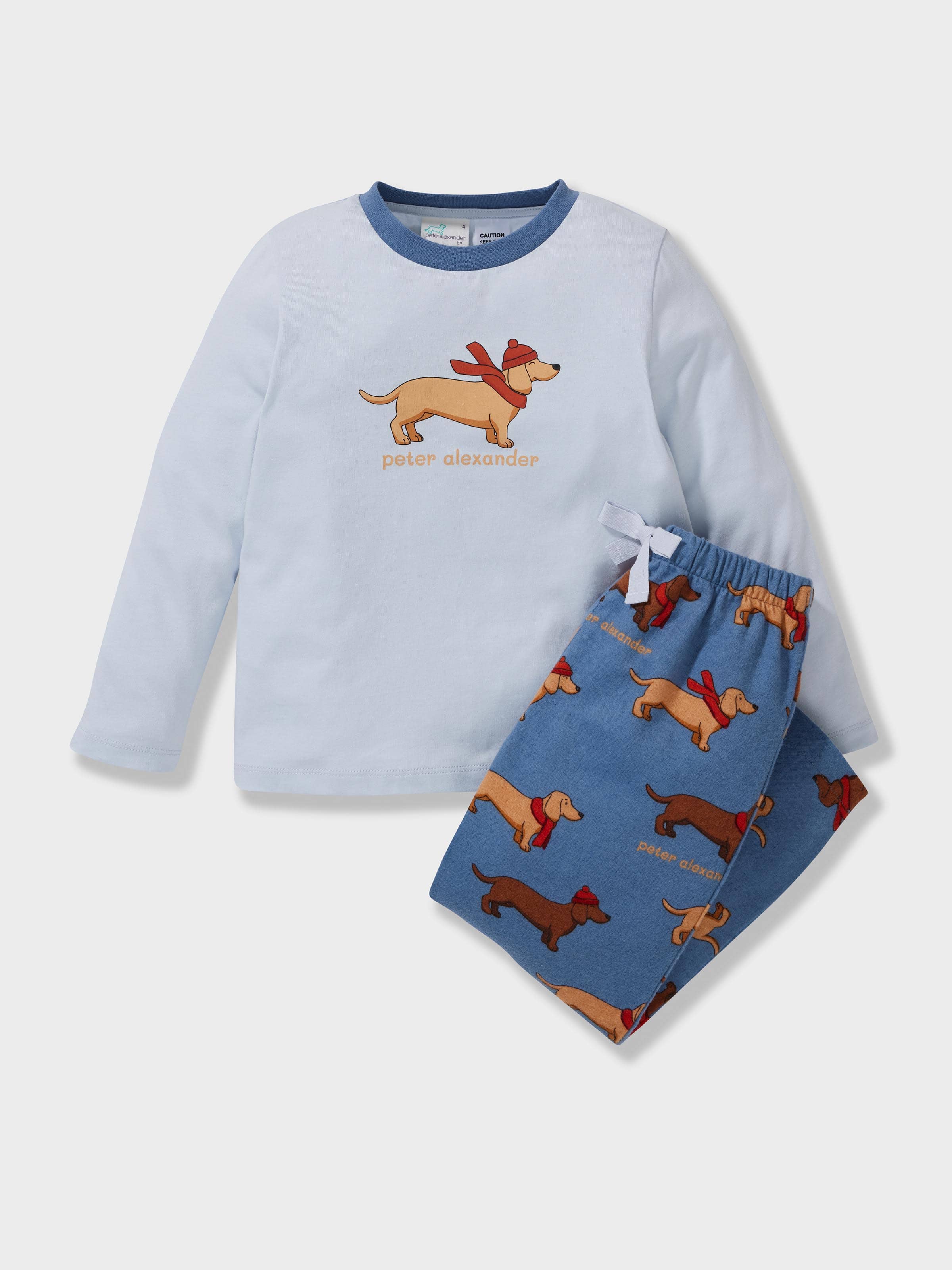 Boys Blue Penny 100% Cotton Long Pj Set