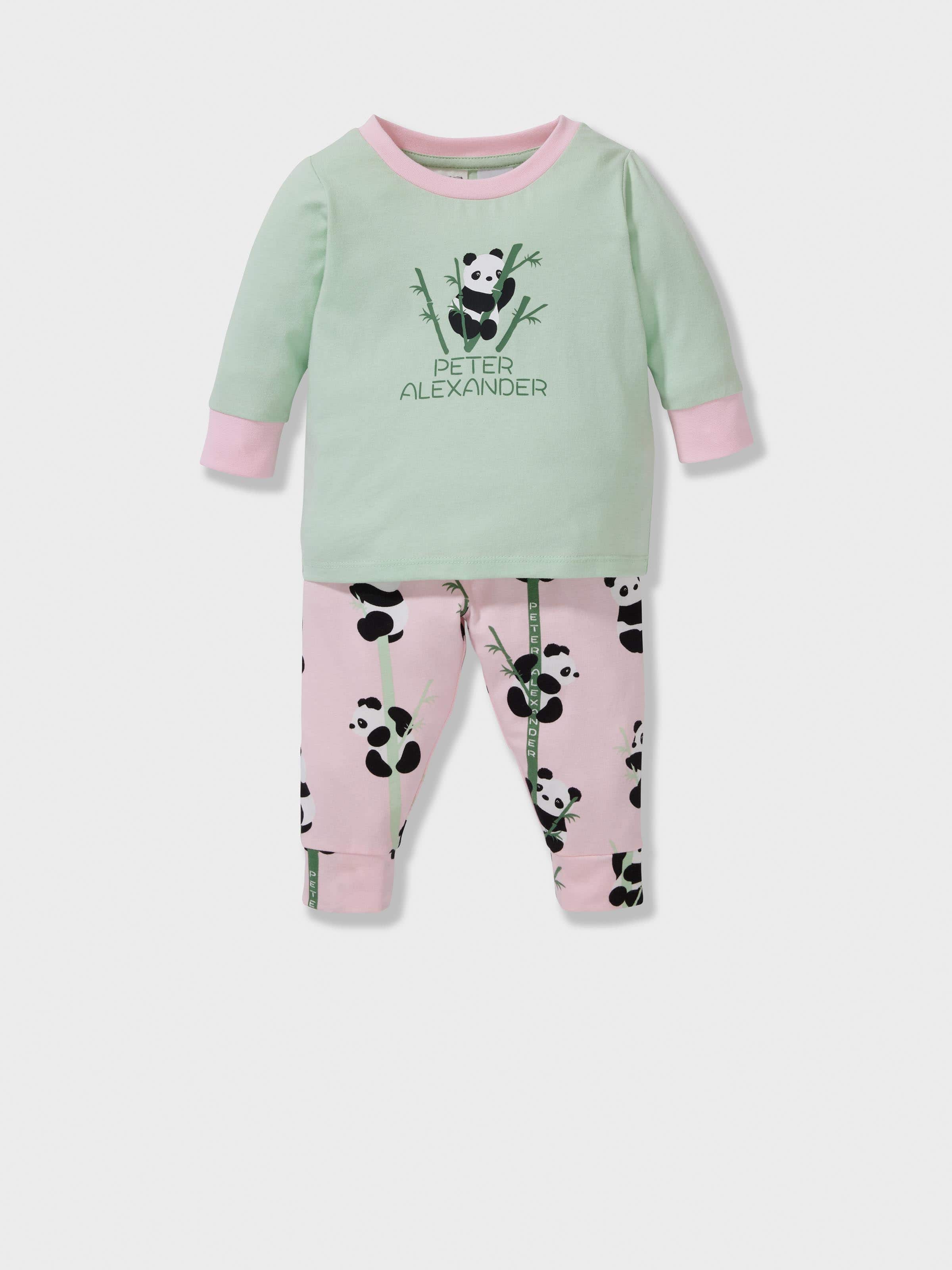 Baby Girl Panda Long Pj Set