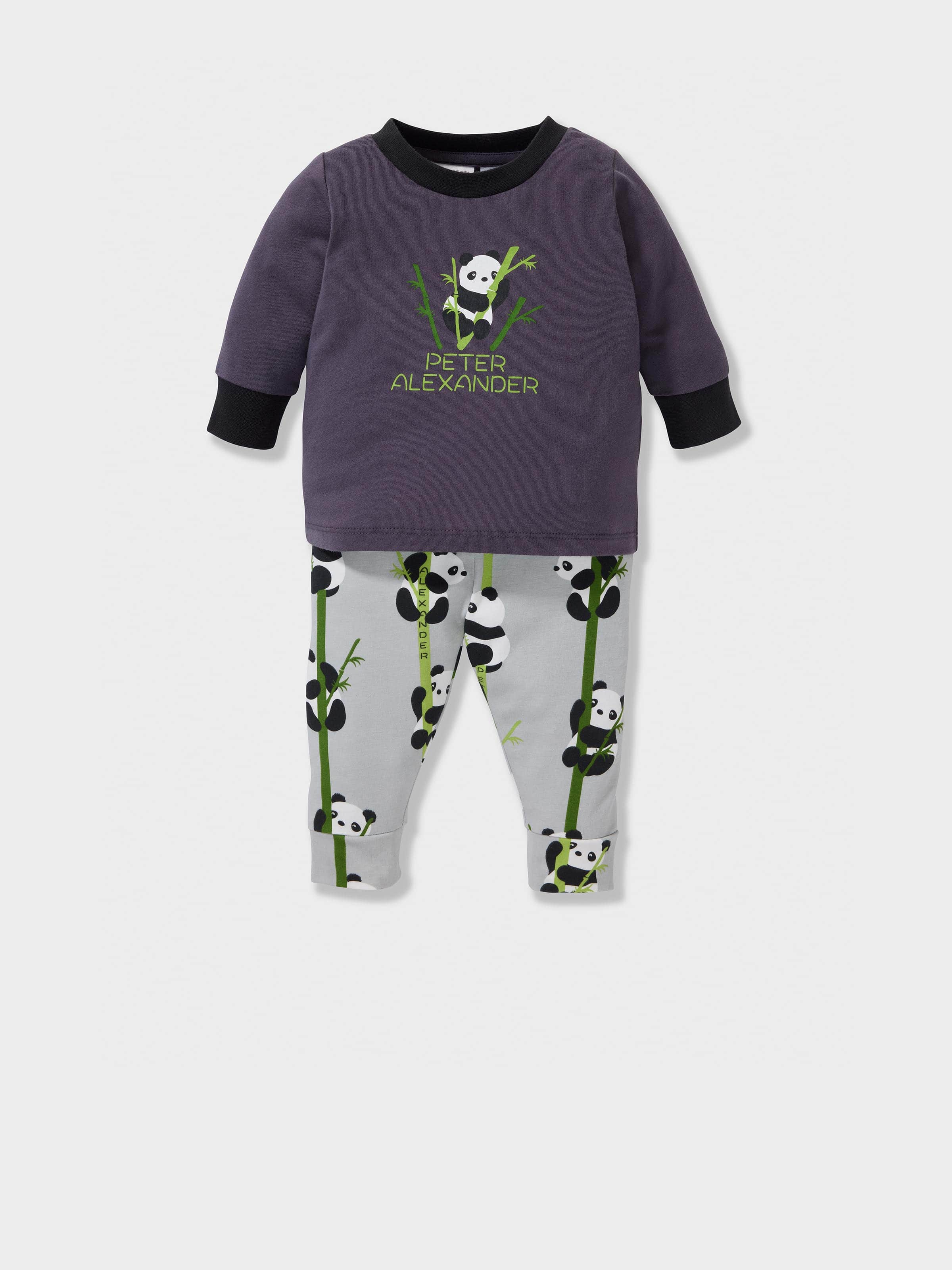 Baby Boy Panda Long Pj Set