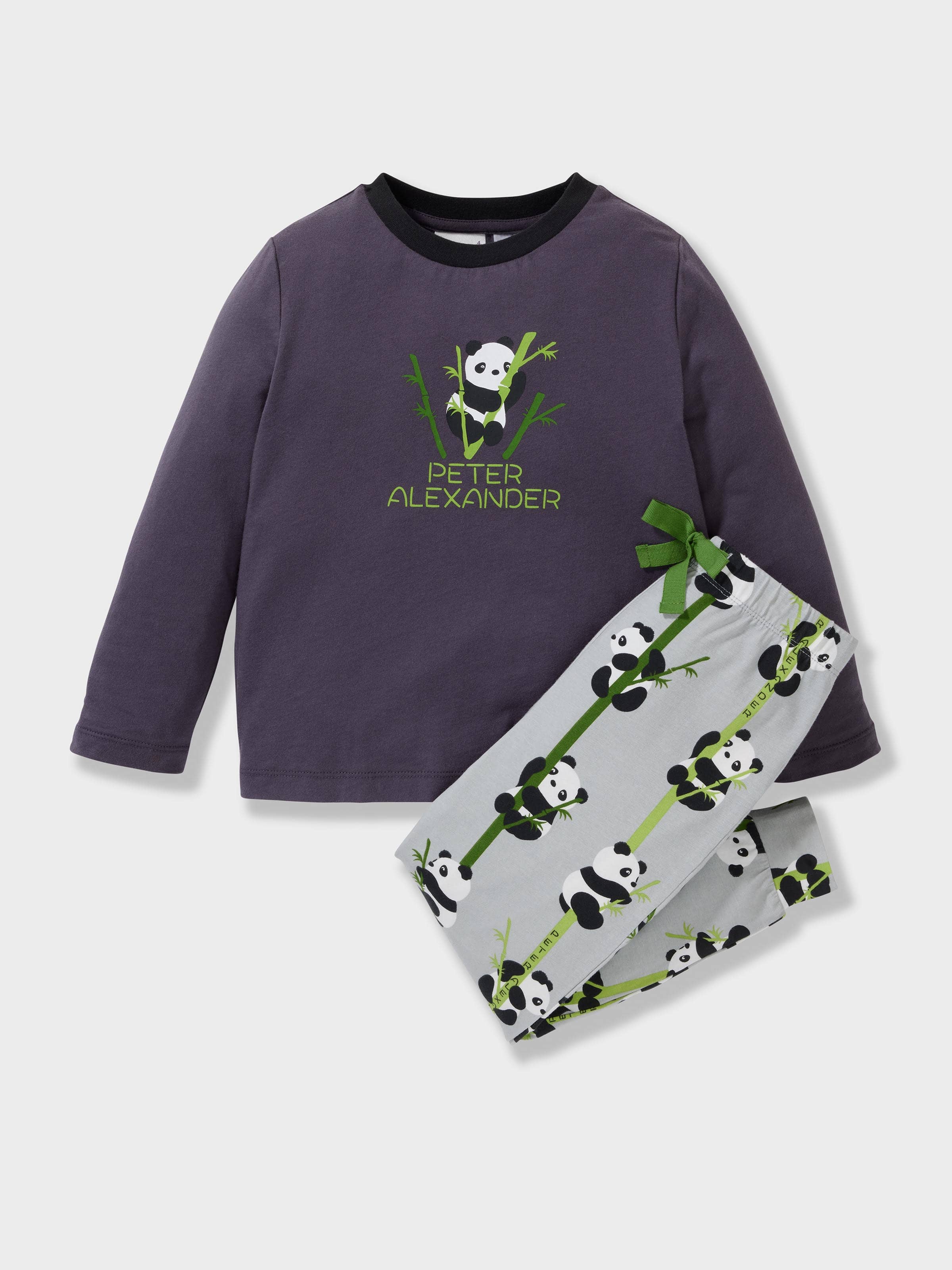 Boys Panda Long Pj Set