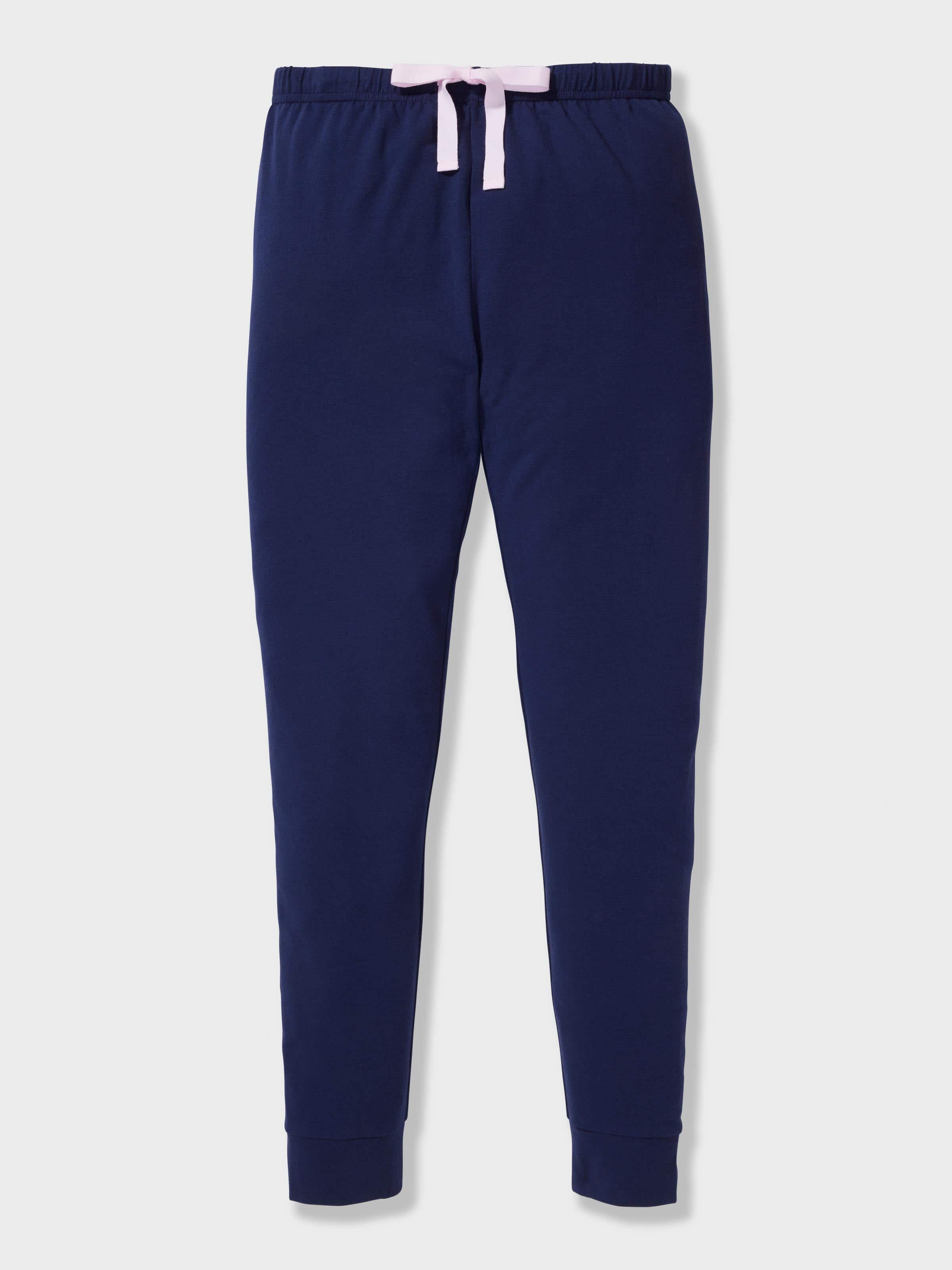 Girls Navy Long Pj Set