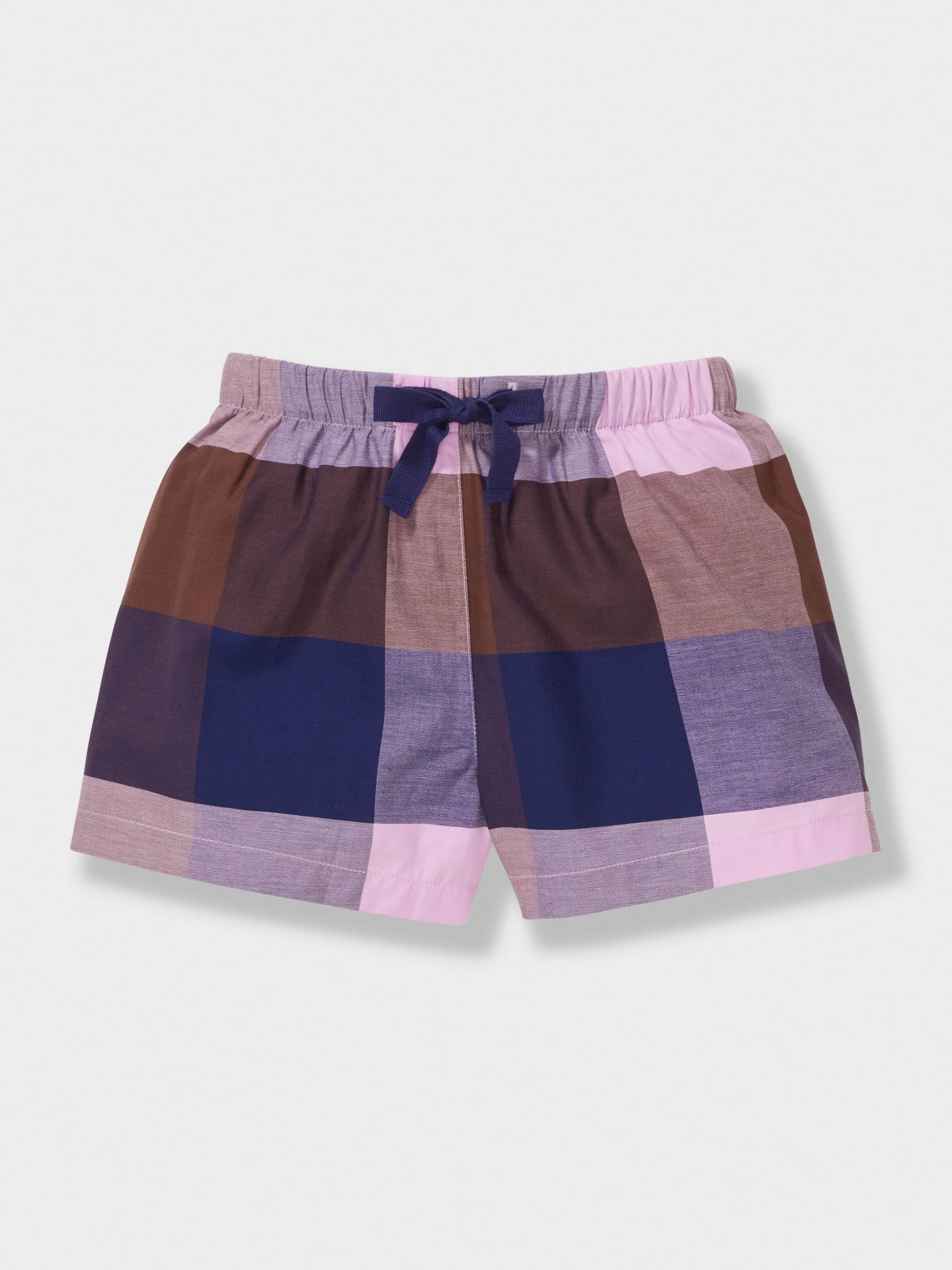 Jnr Girls Buffalo Check 100% Cotton Short Pj Set