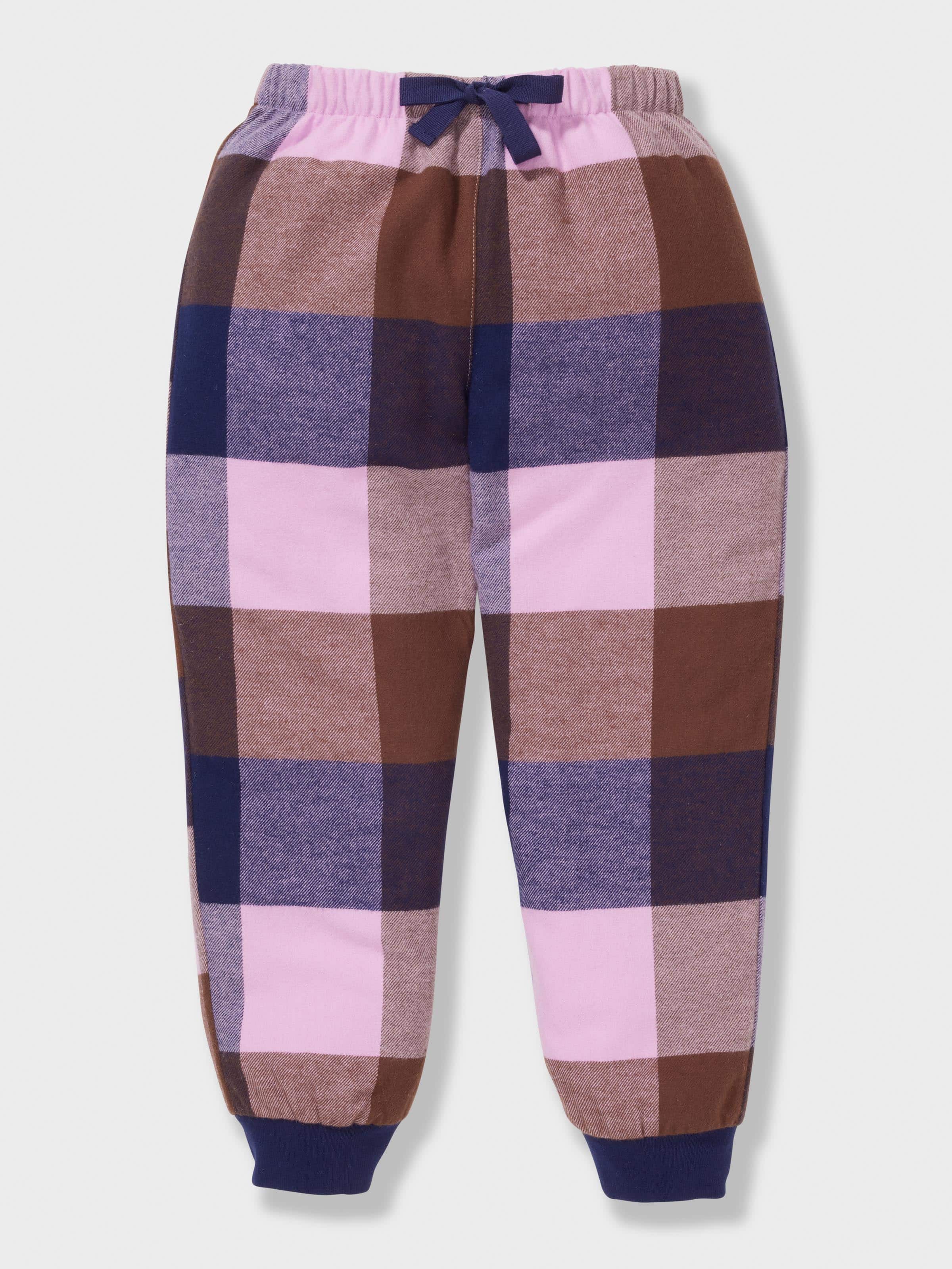 Girls Buffalo Check Long Pj Set