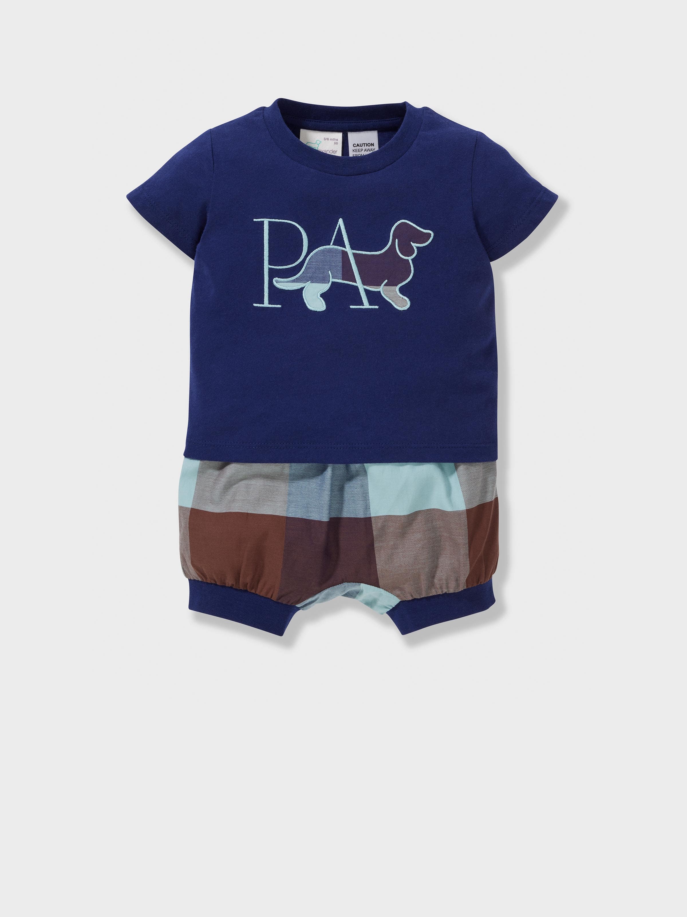 Baby Boy Buffalo Check 100% Cotton Pj Set