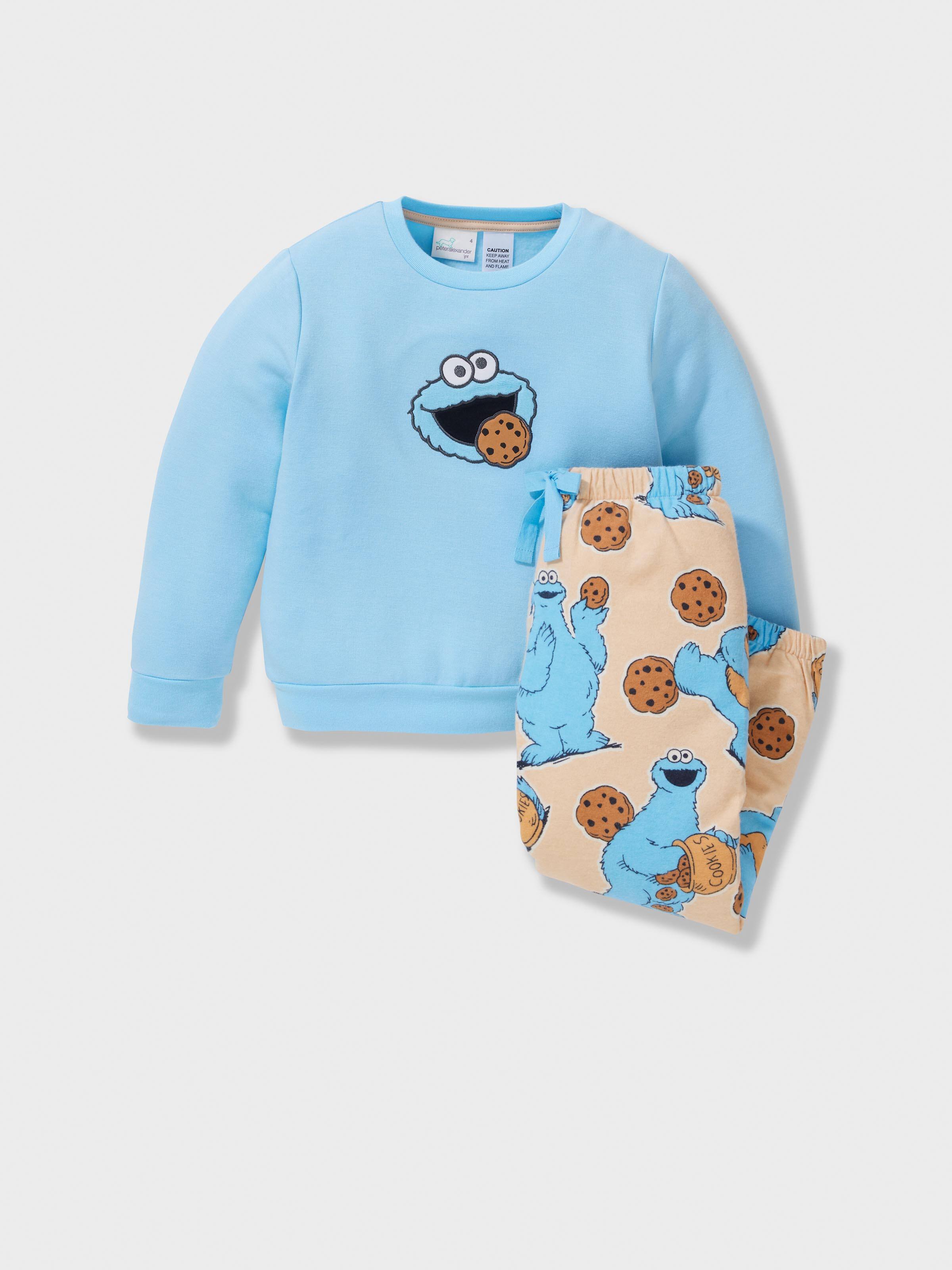 Jnr Kids Cookie Monster Long Pj Set