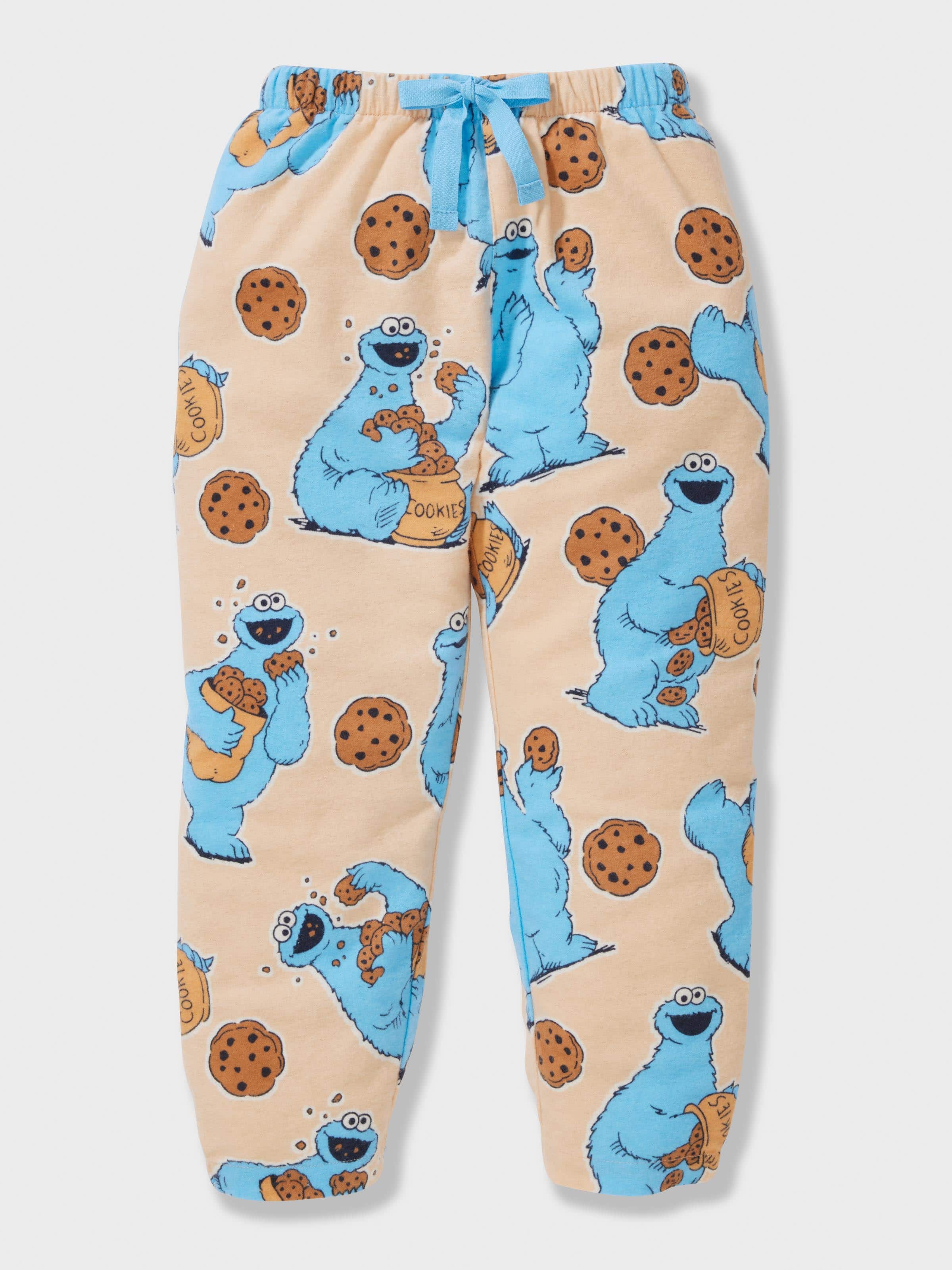 Kids Cookie Monster Long Pj Set
