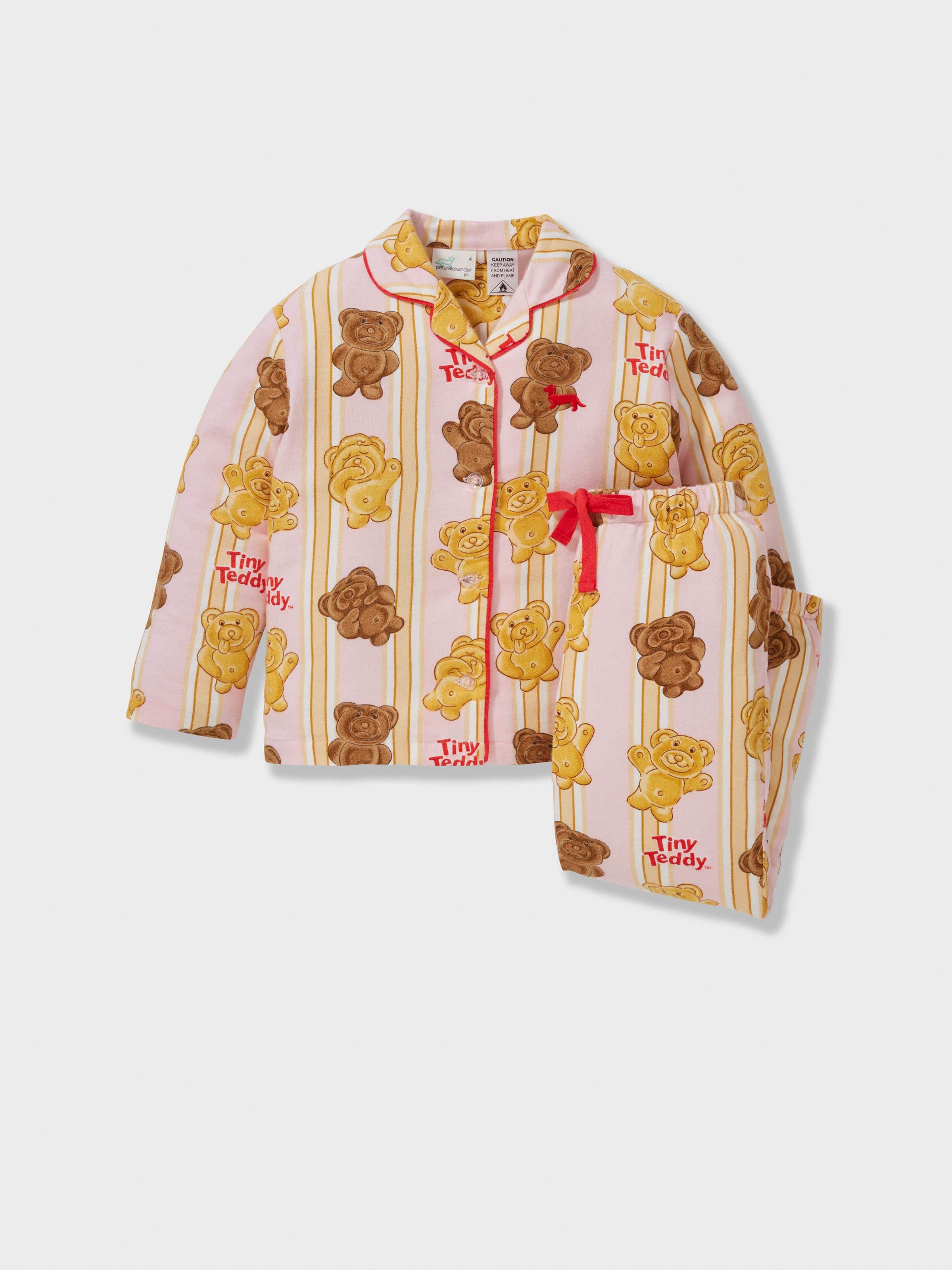 Jnr Girls Arnott's Tiny Teddy Classic Long Pj Set