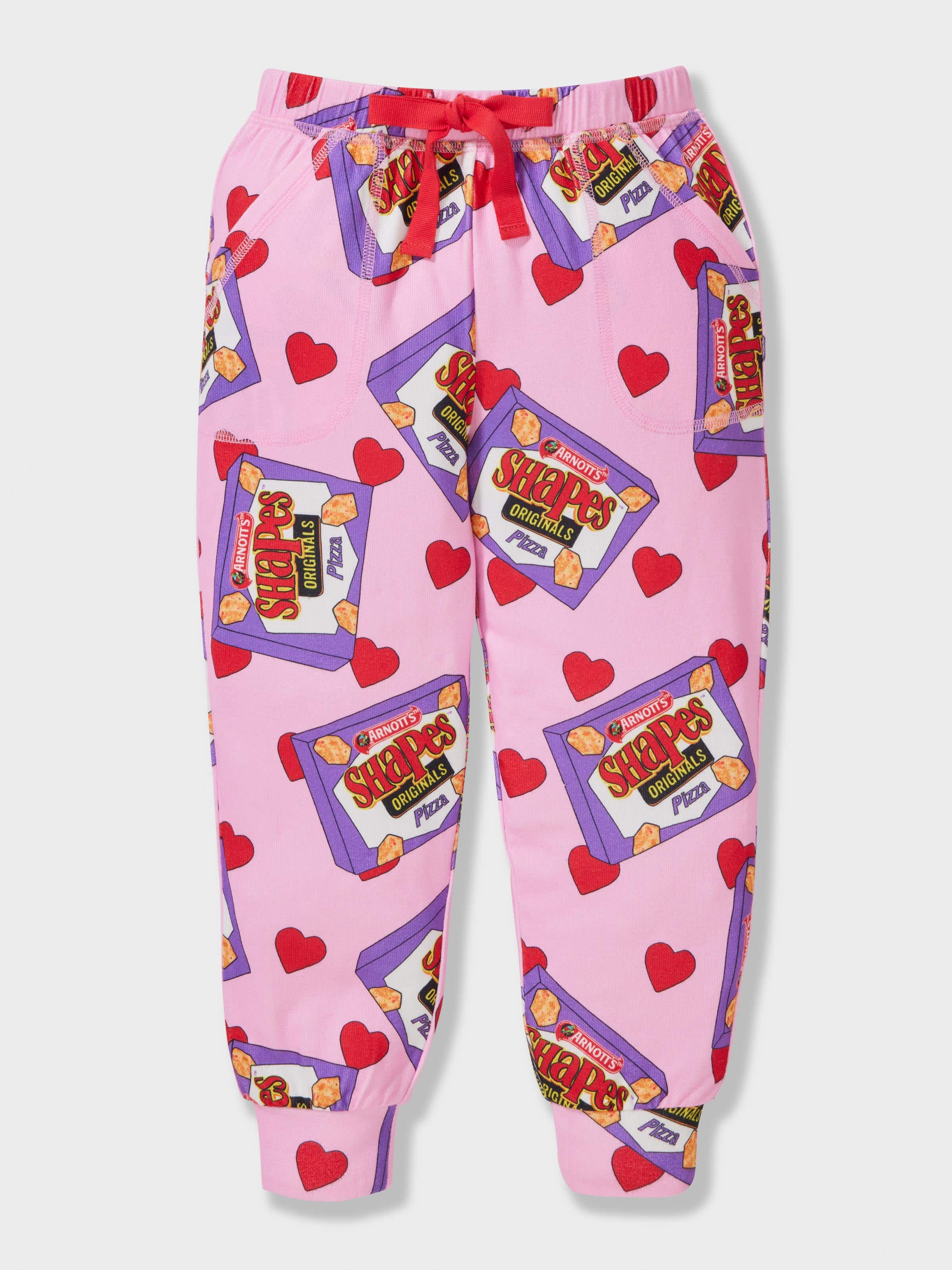 Jnr Girls Arnott's Pizza Shapes Long Plush Pj Set