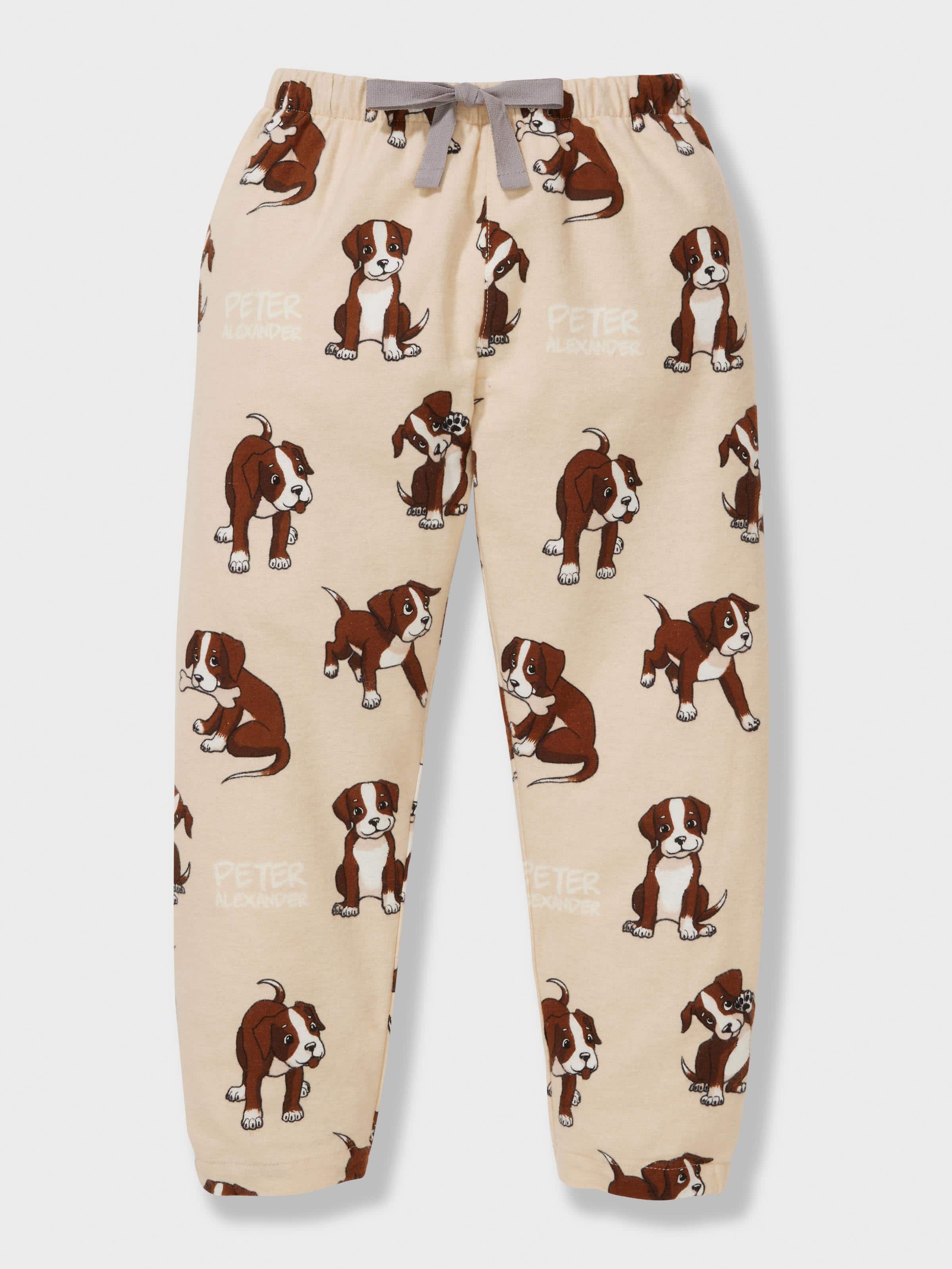 Jnr Boys Boxer Puppy 100% Cotton Long Pj Set