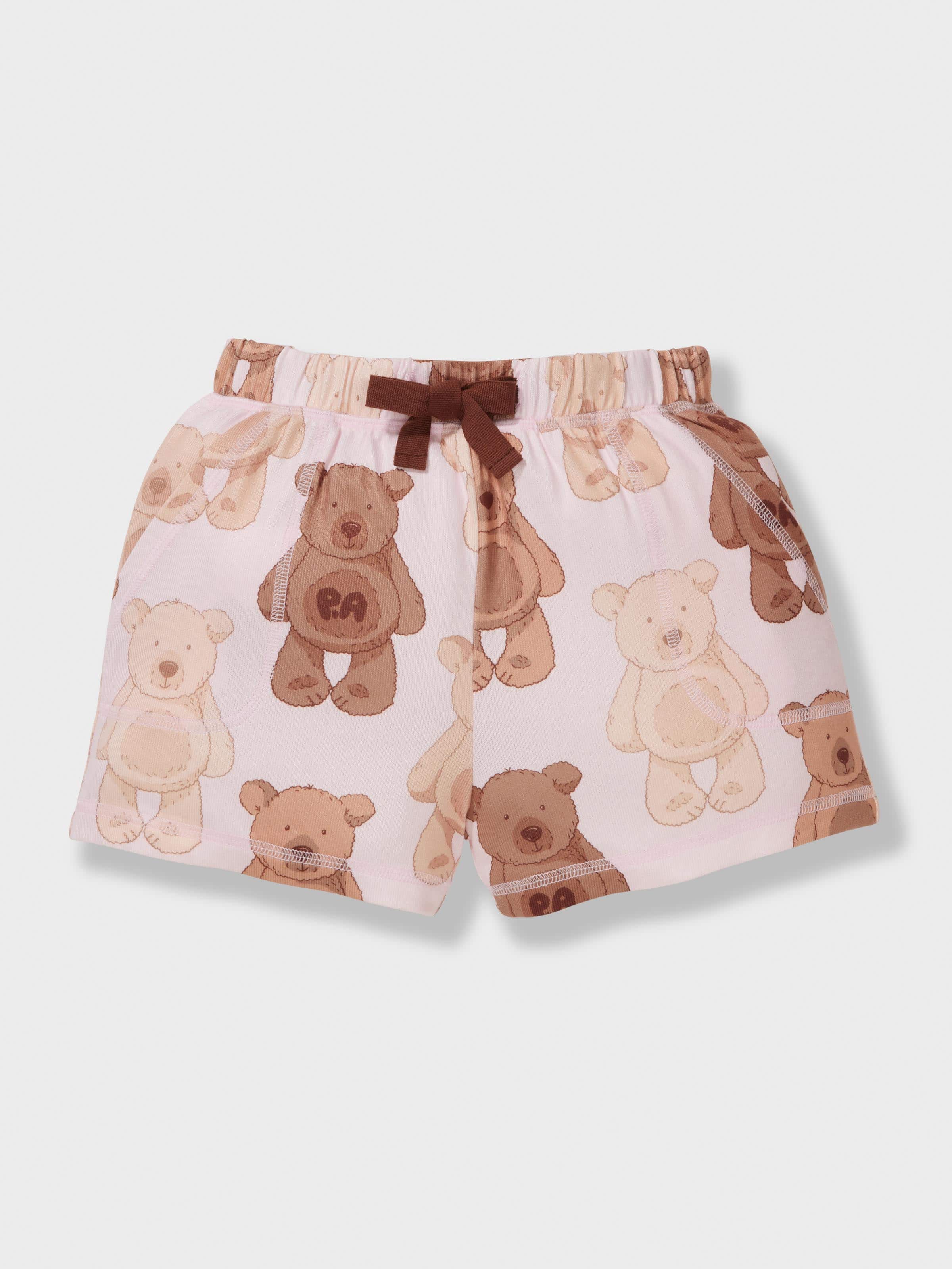 Jnr Girls Teddy Bear Plush Short Pj Set
