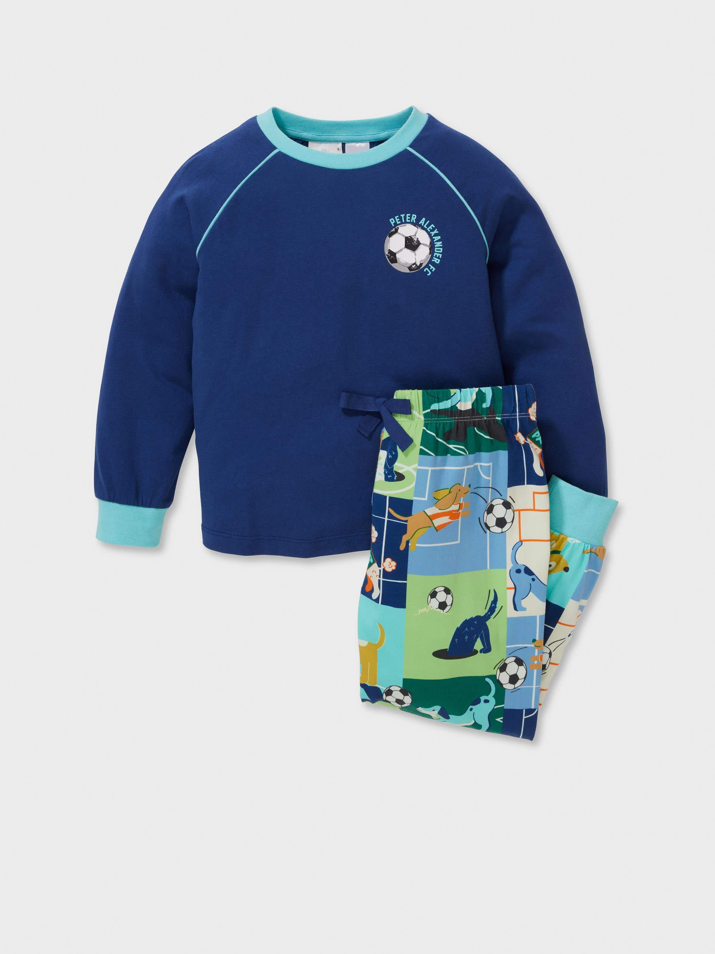 Jnr Boys Puppy Goals Long Pj Set
