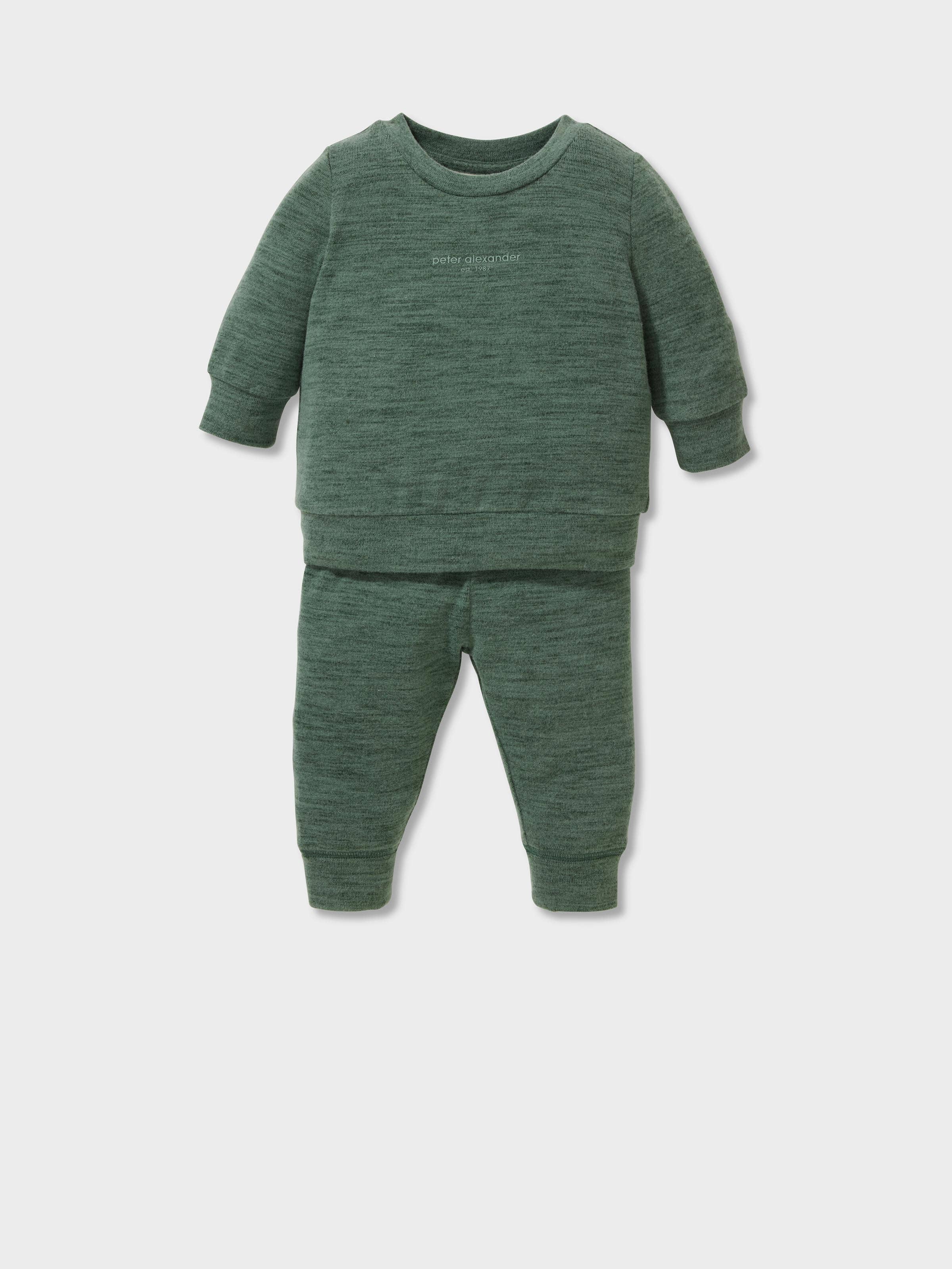 Baby Green Plush Long Pj Set