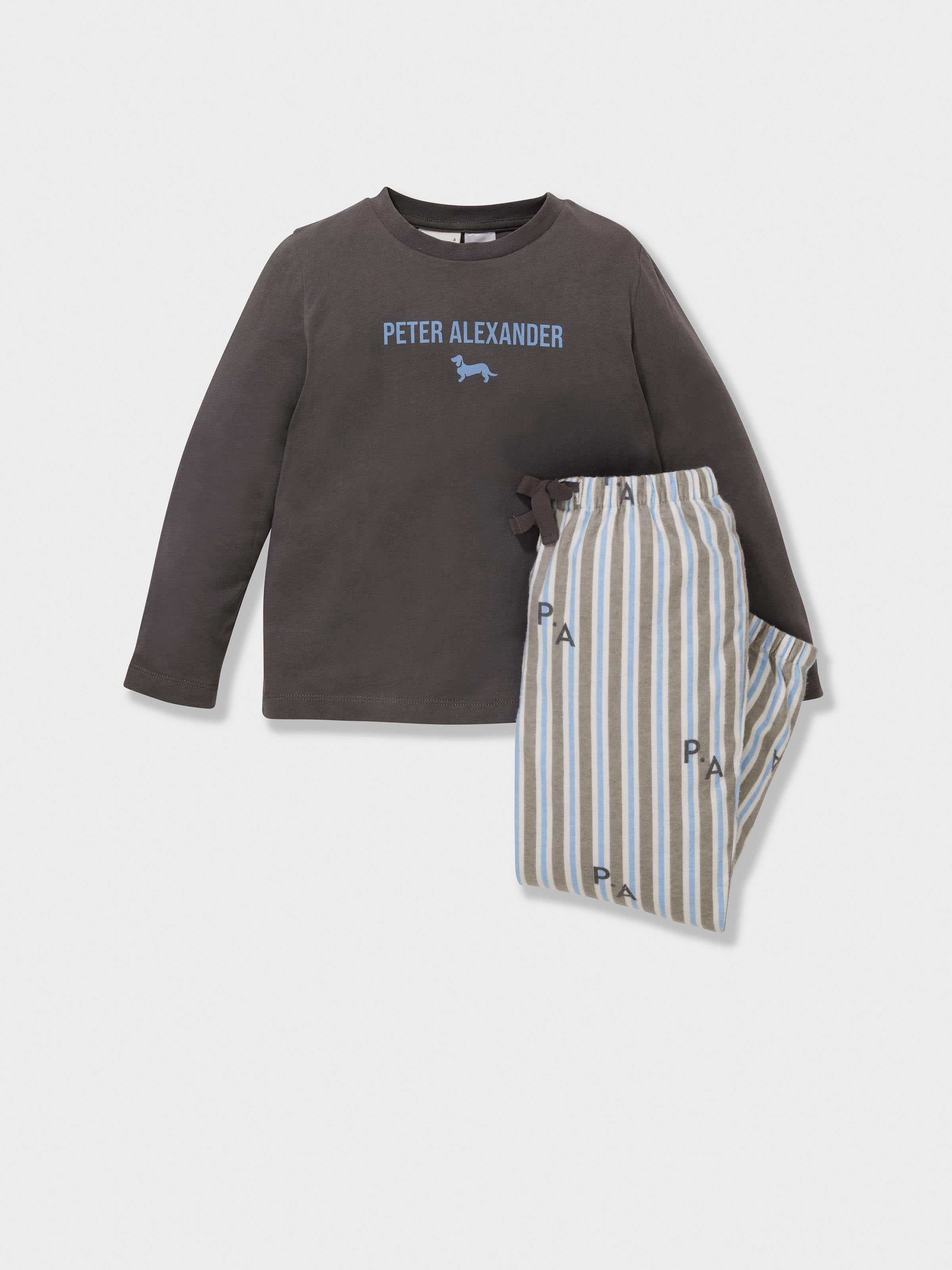 Jnr Boys P.A. Stripe 100% Cotton Long Pj Set