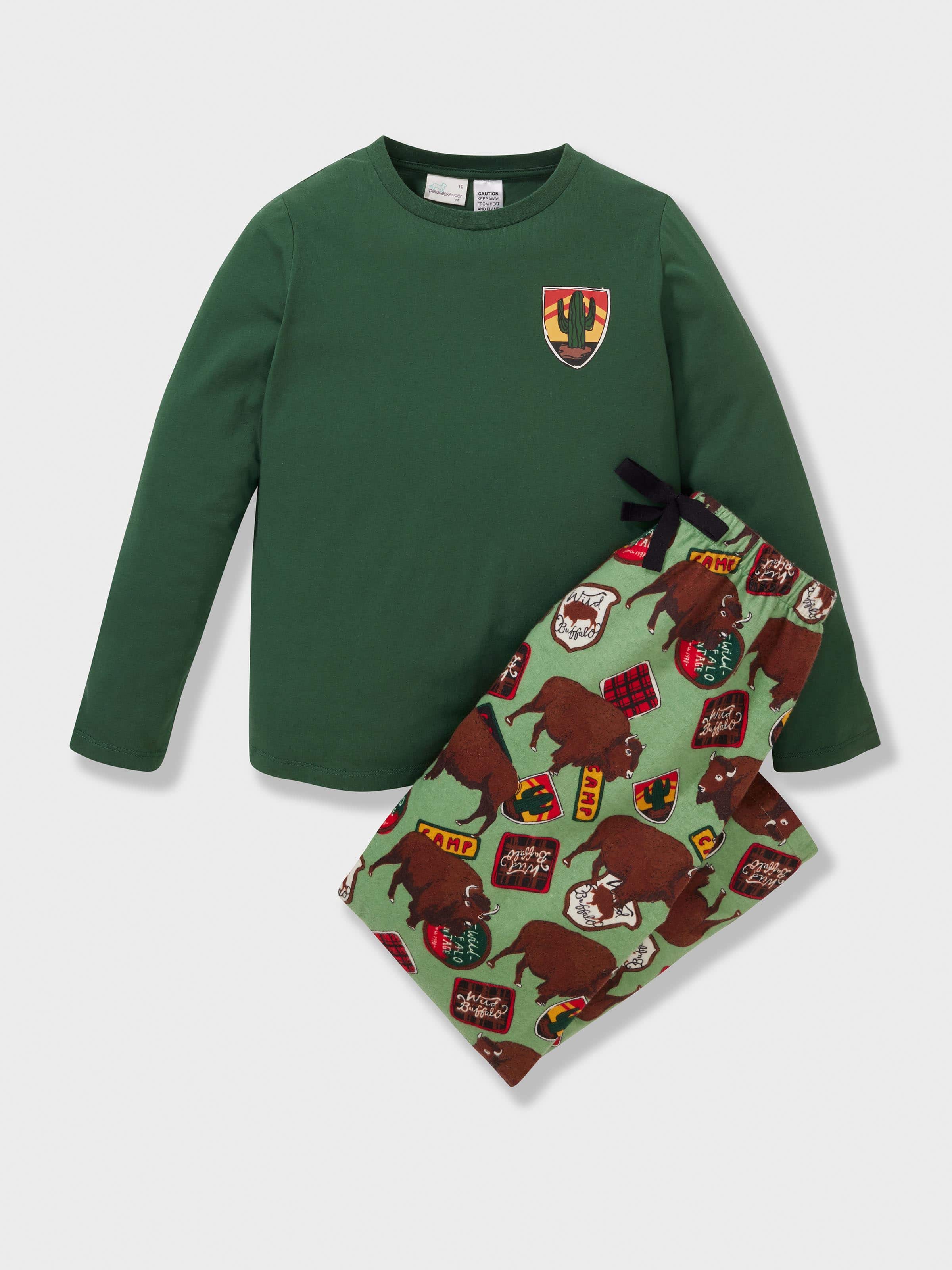 Boys Buffalo 100% Cotton Long Pj Set