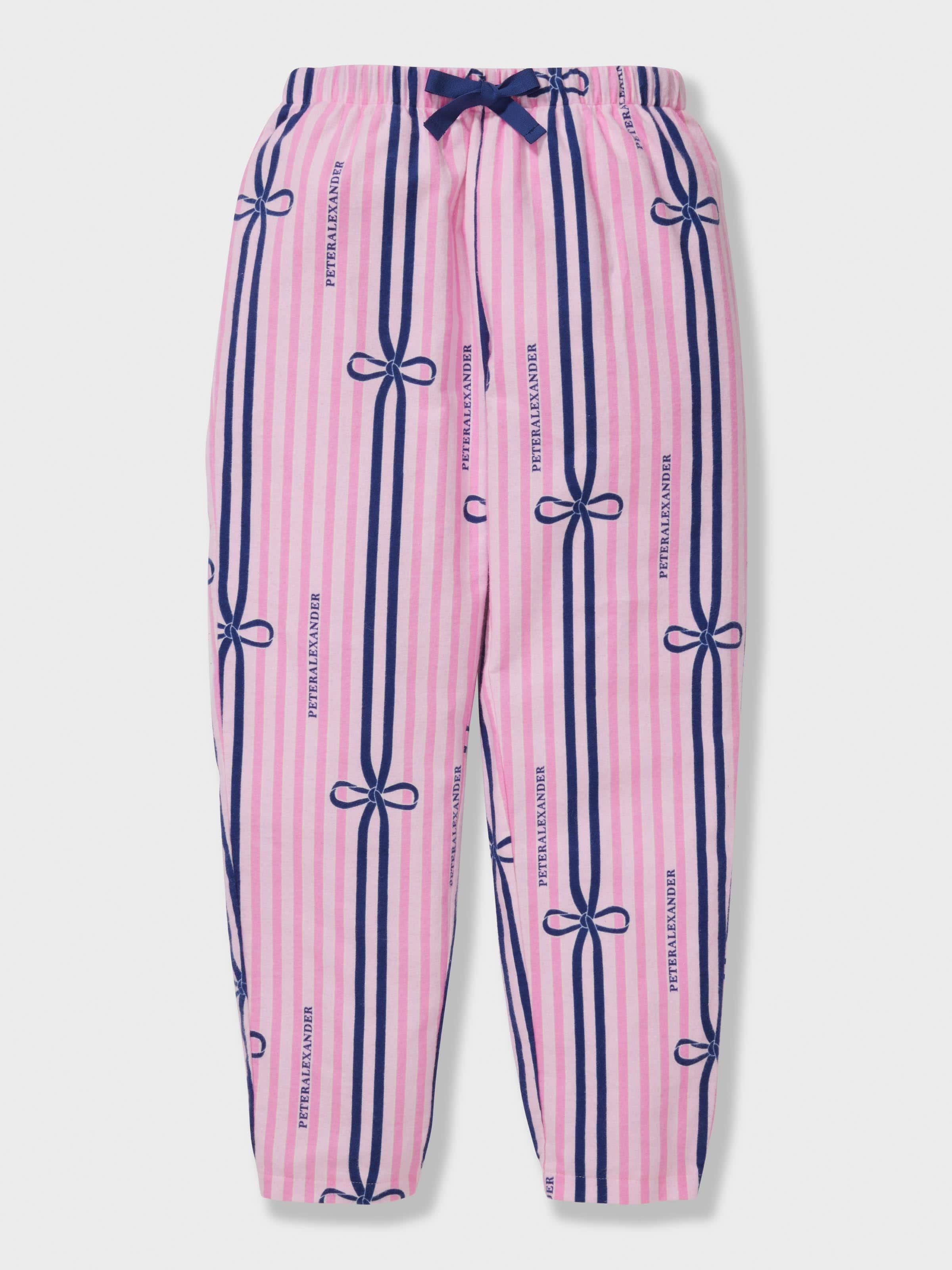 Girls Penny Bow 100% Cotton Long Pj Set