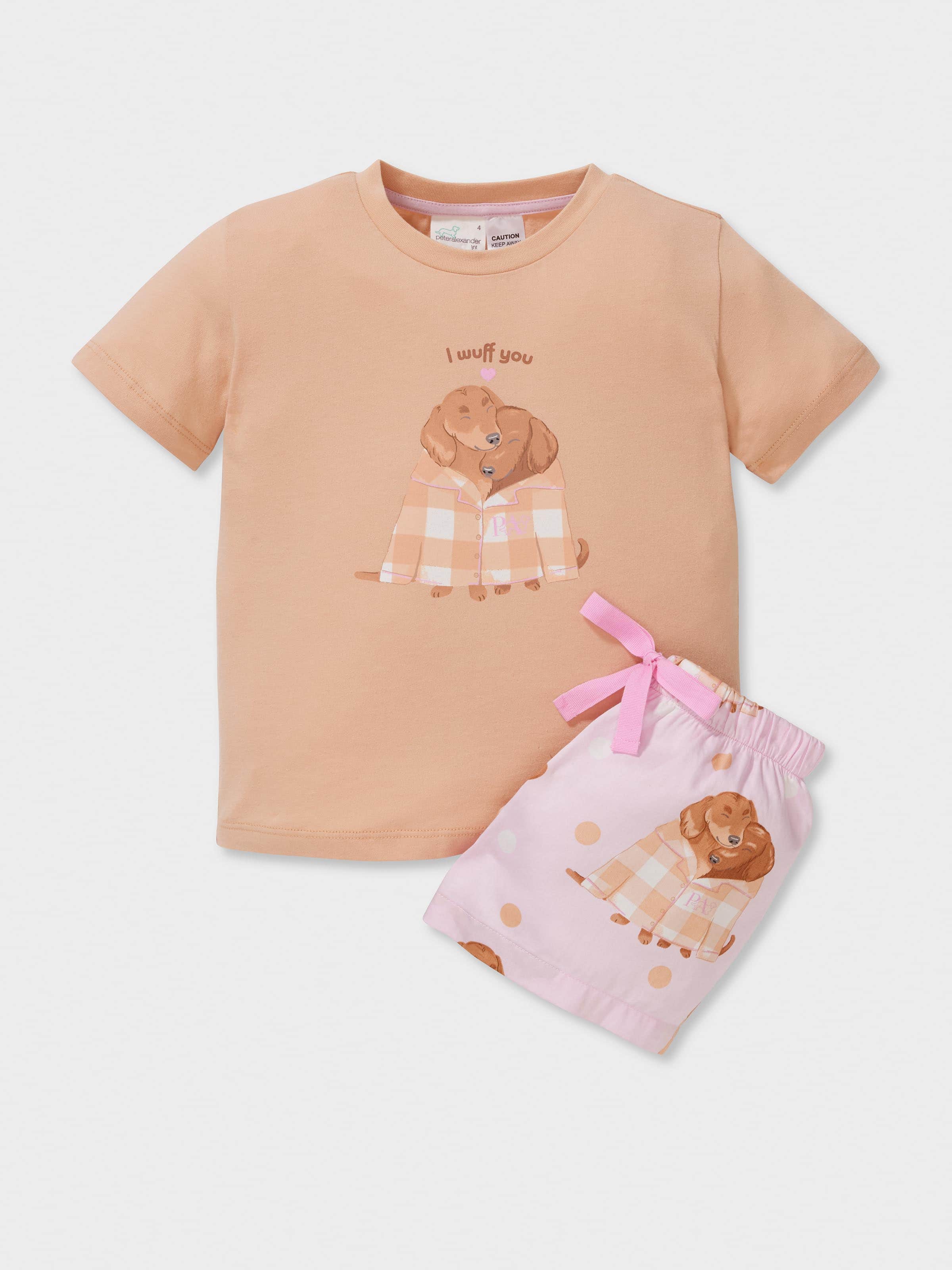 Girls Cuddling Penny 100% Cotton Short Pj Set