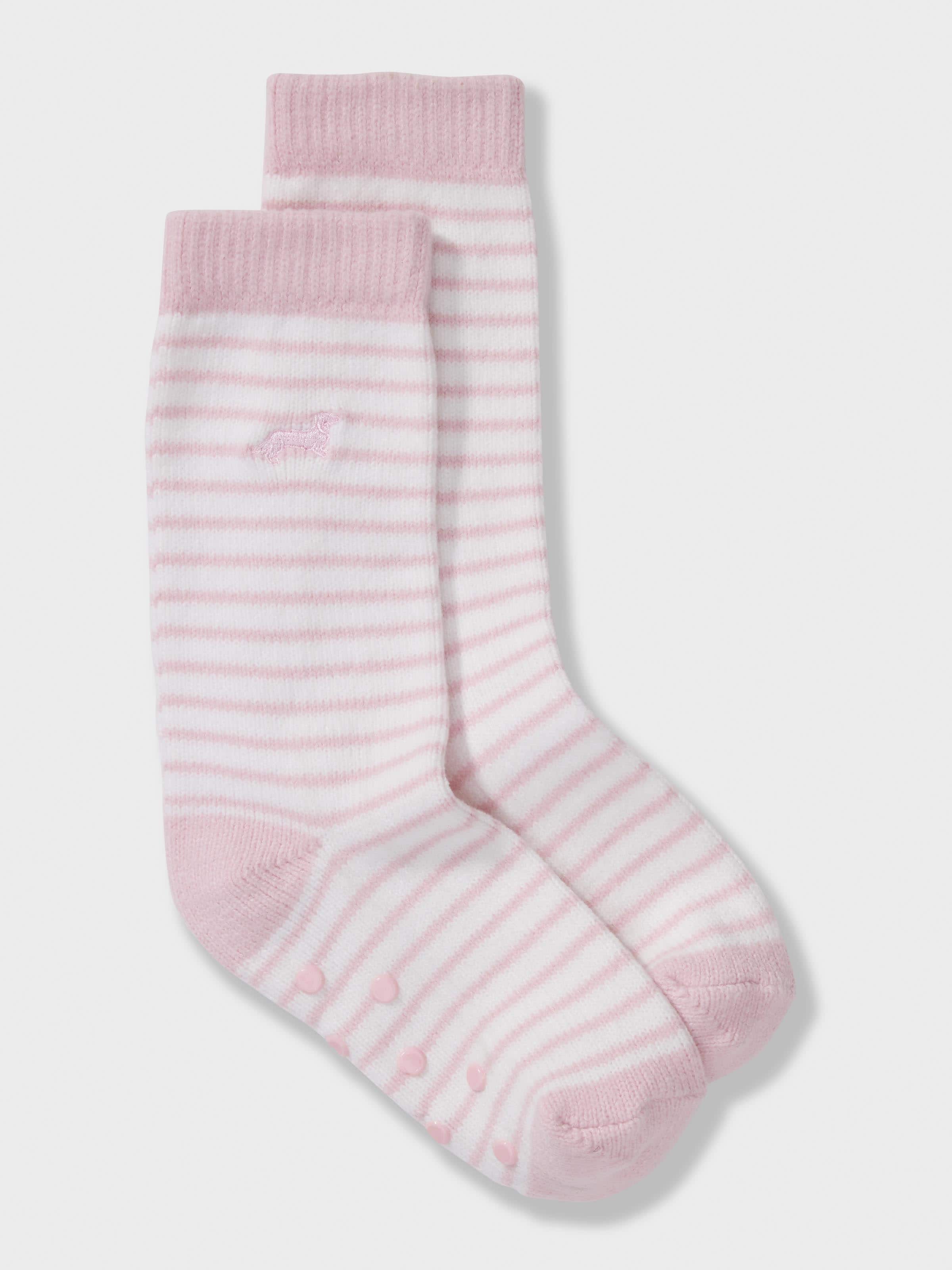 Girls Pink Stripe Sock
