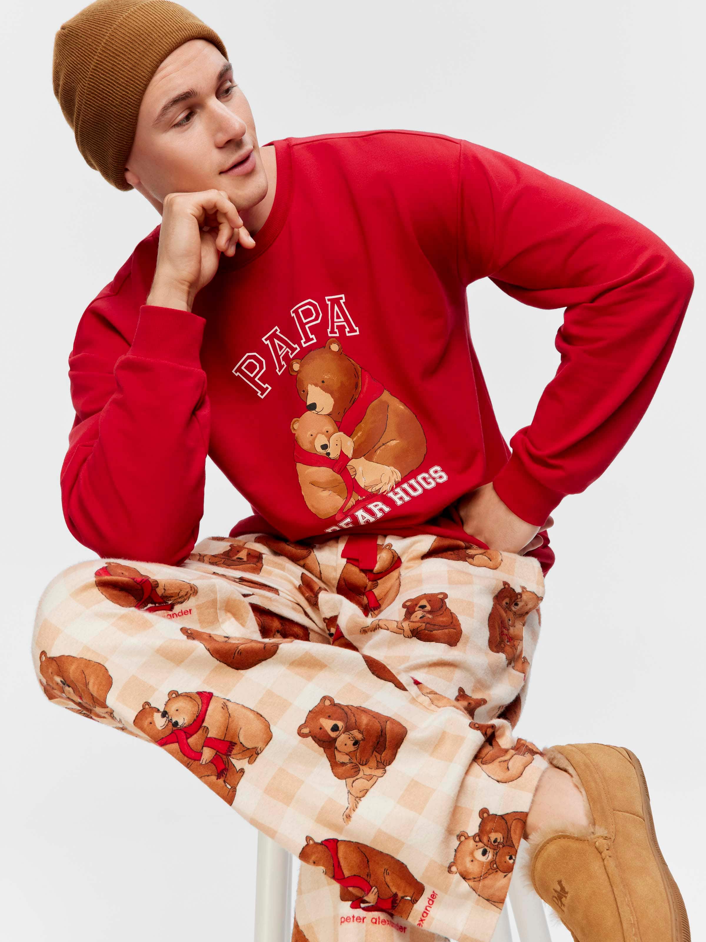 Papa Bear Hugs Classic Pj Pant