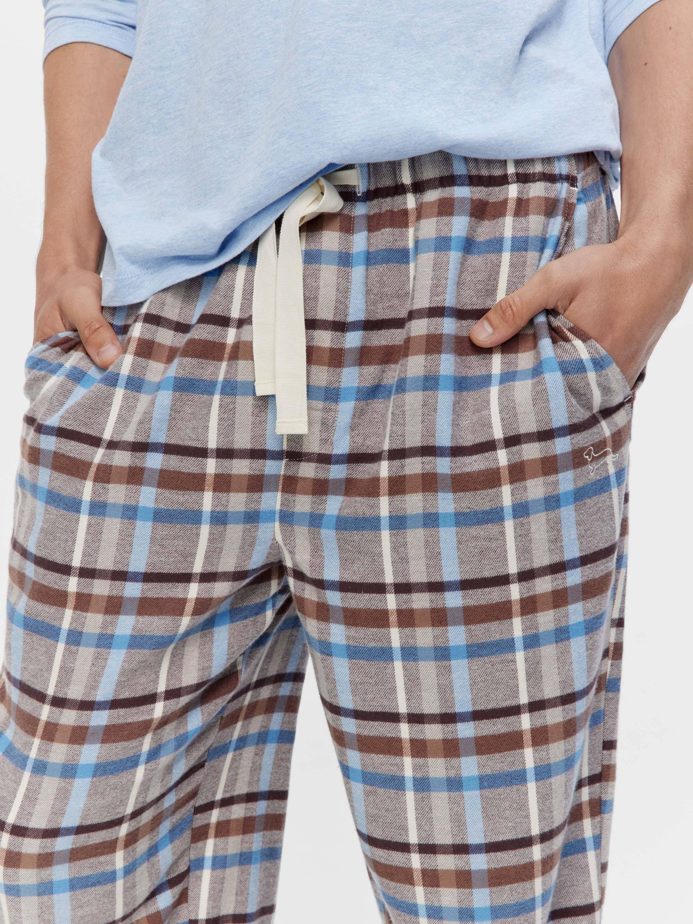 Chocolate Blue Check Classic Pj Pant