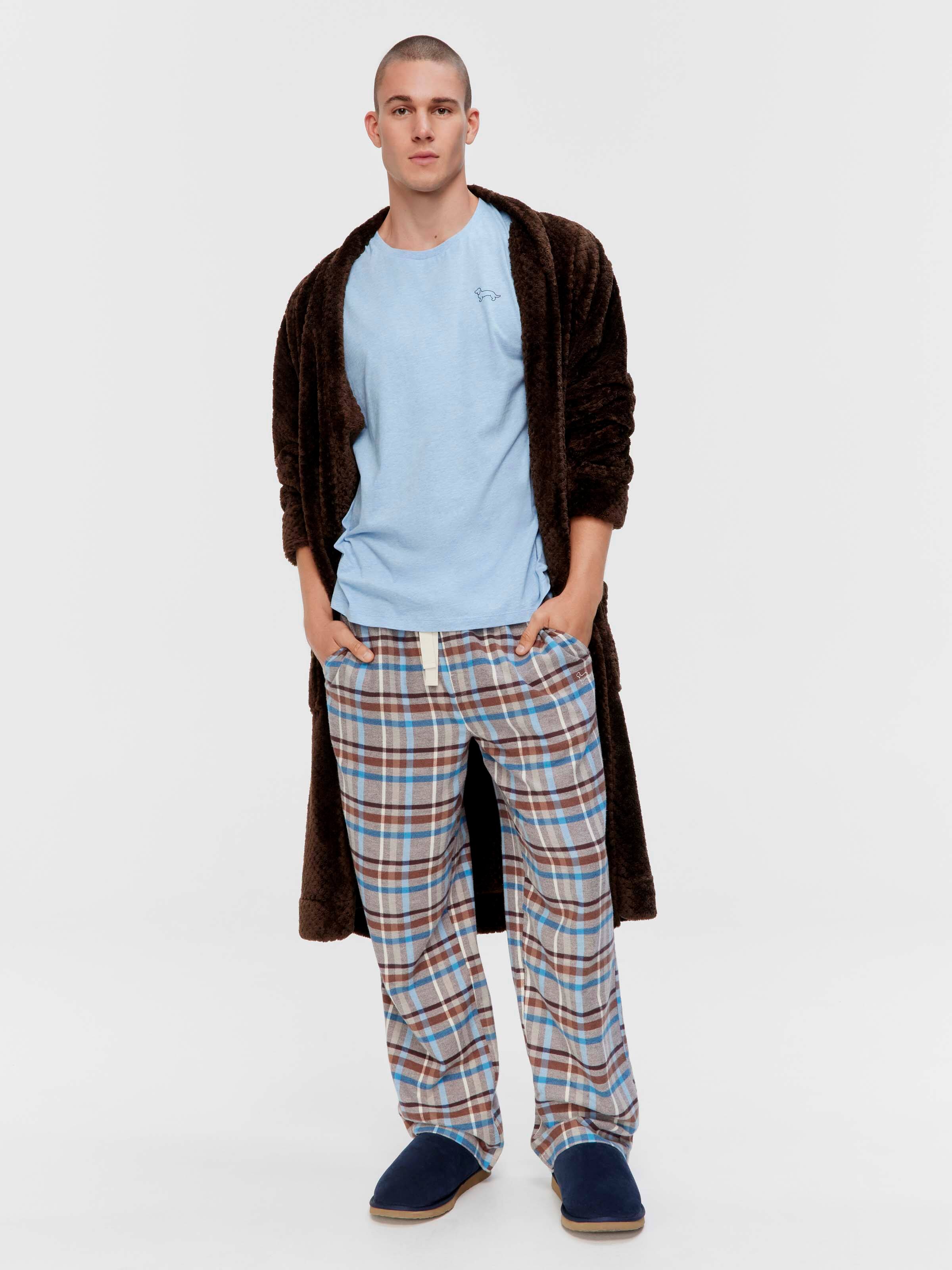 Chocolate Blue Check Classic Pj Pant