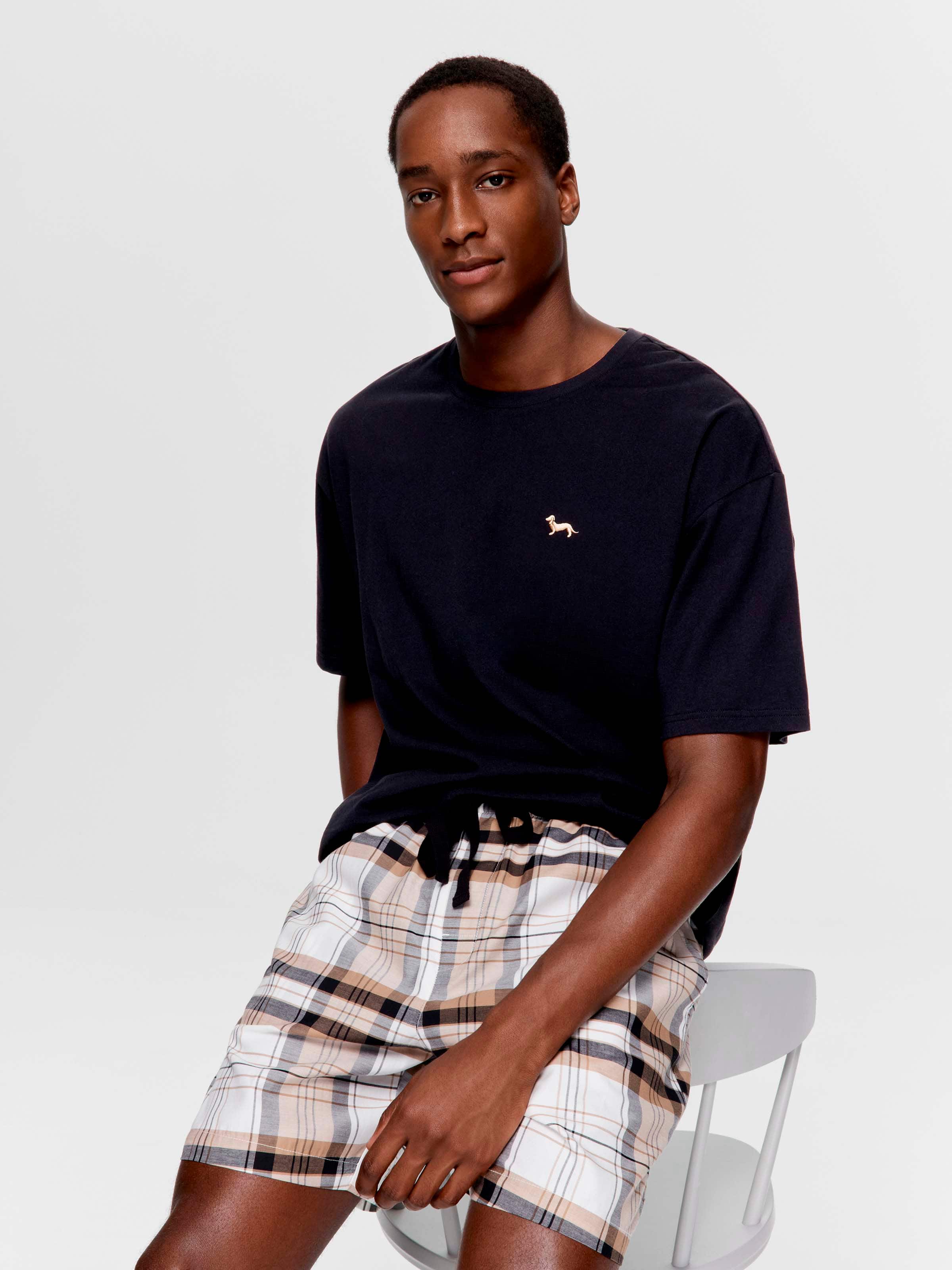 Check Shortie Pj Set