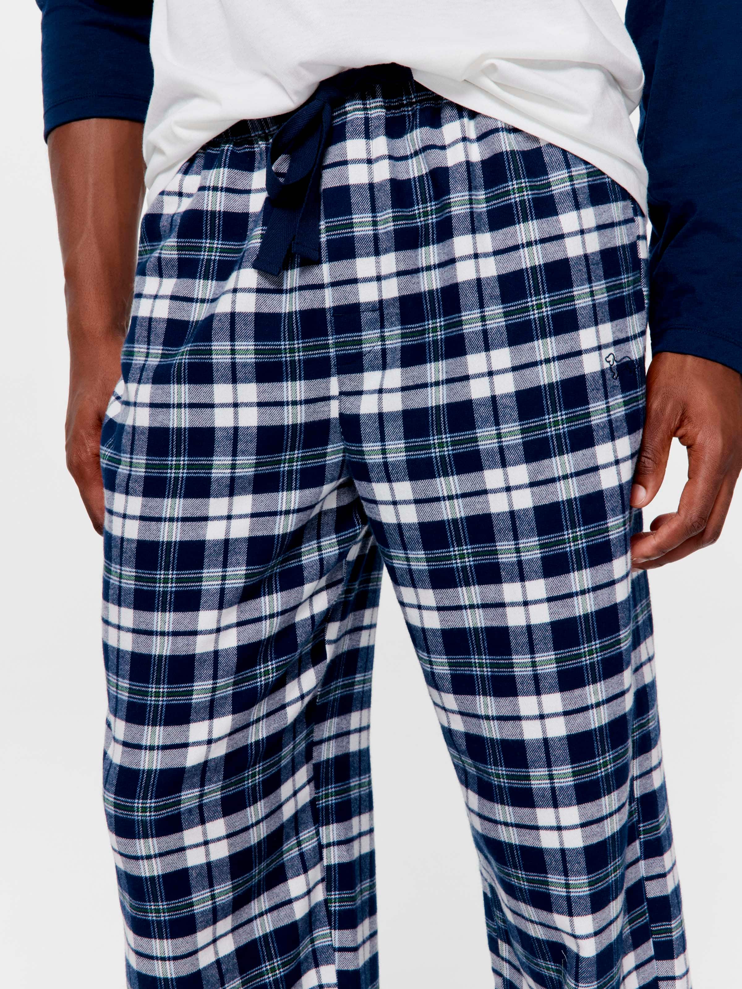 Blue Check Flannelette Classic Pj Pant