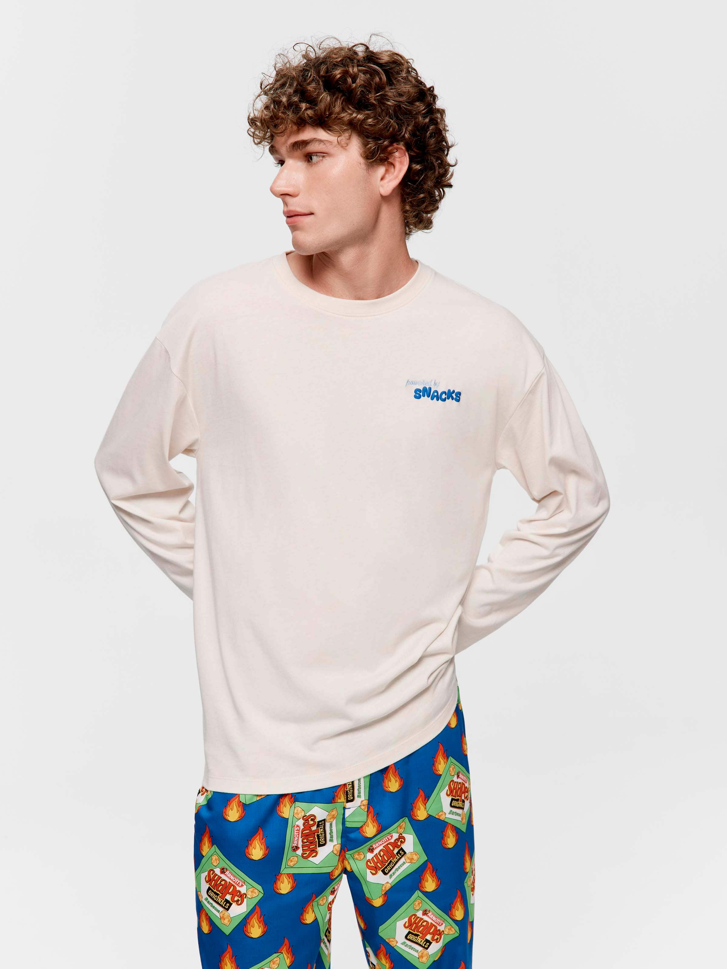 Powered By Snacks Long Sleeve Top