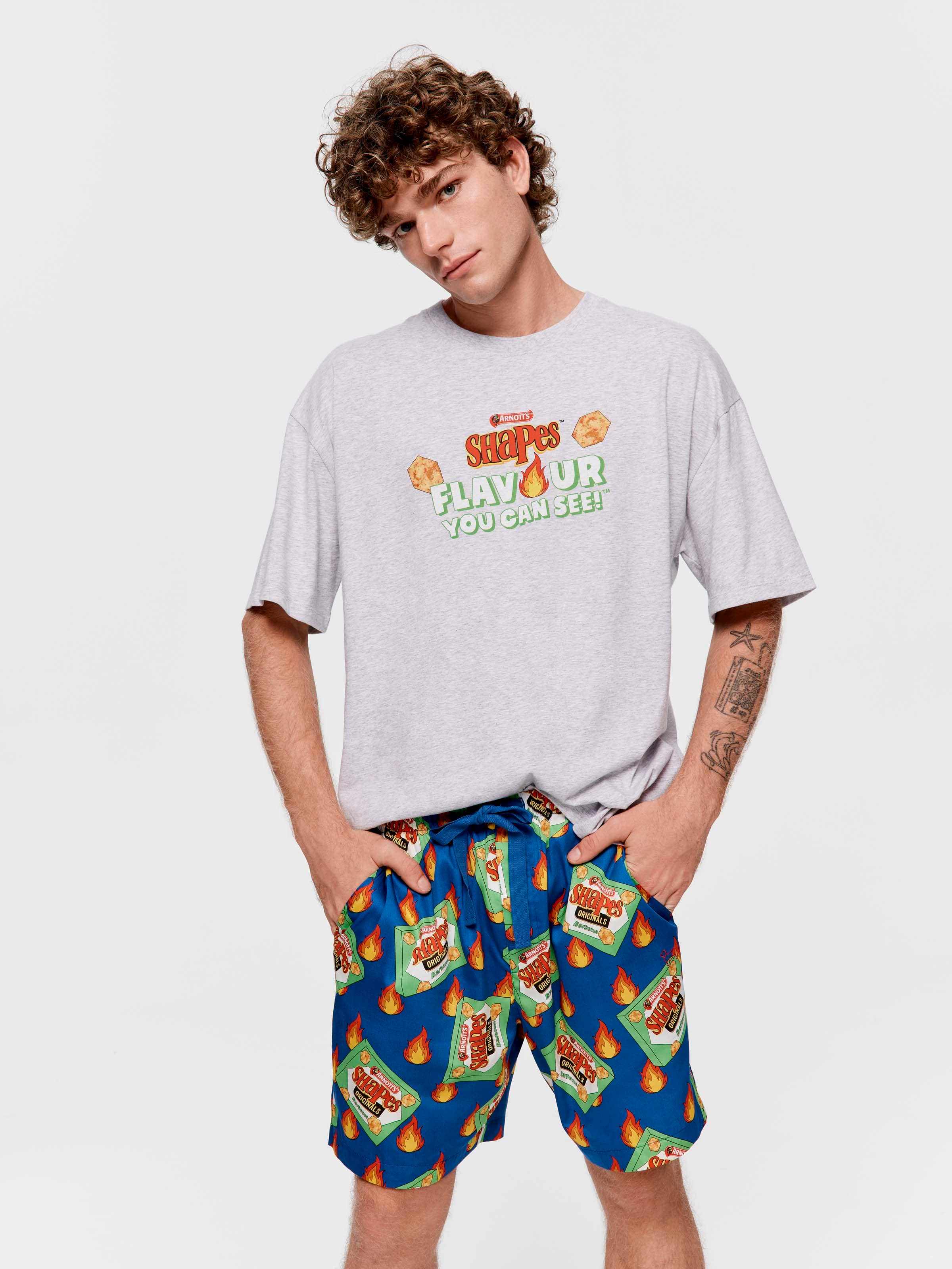 Arnott's Bbq Shapes 100% Cotton Mid Short