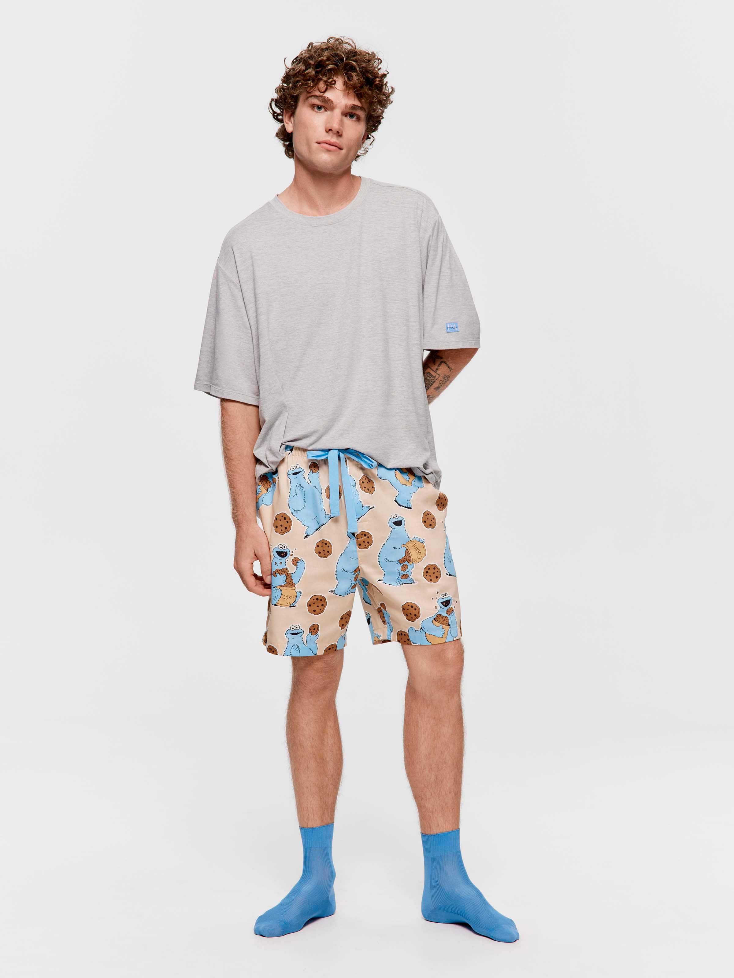 Cookie Monster 100% Cotton Mid Short