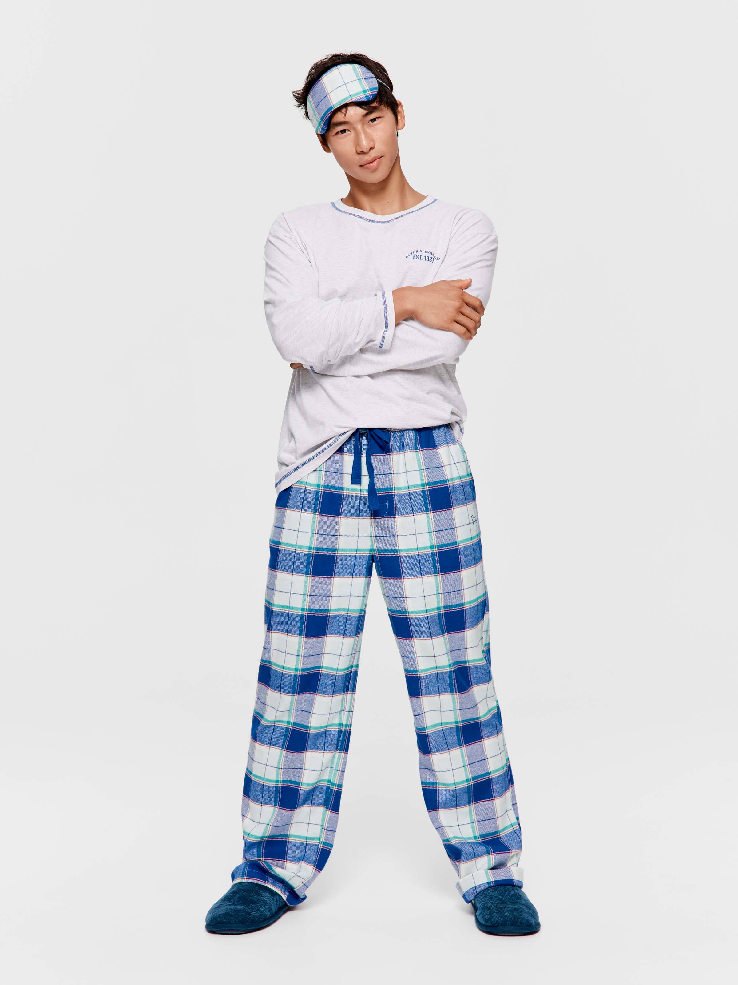 Vibrant Blue Check Classic Pj Pant