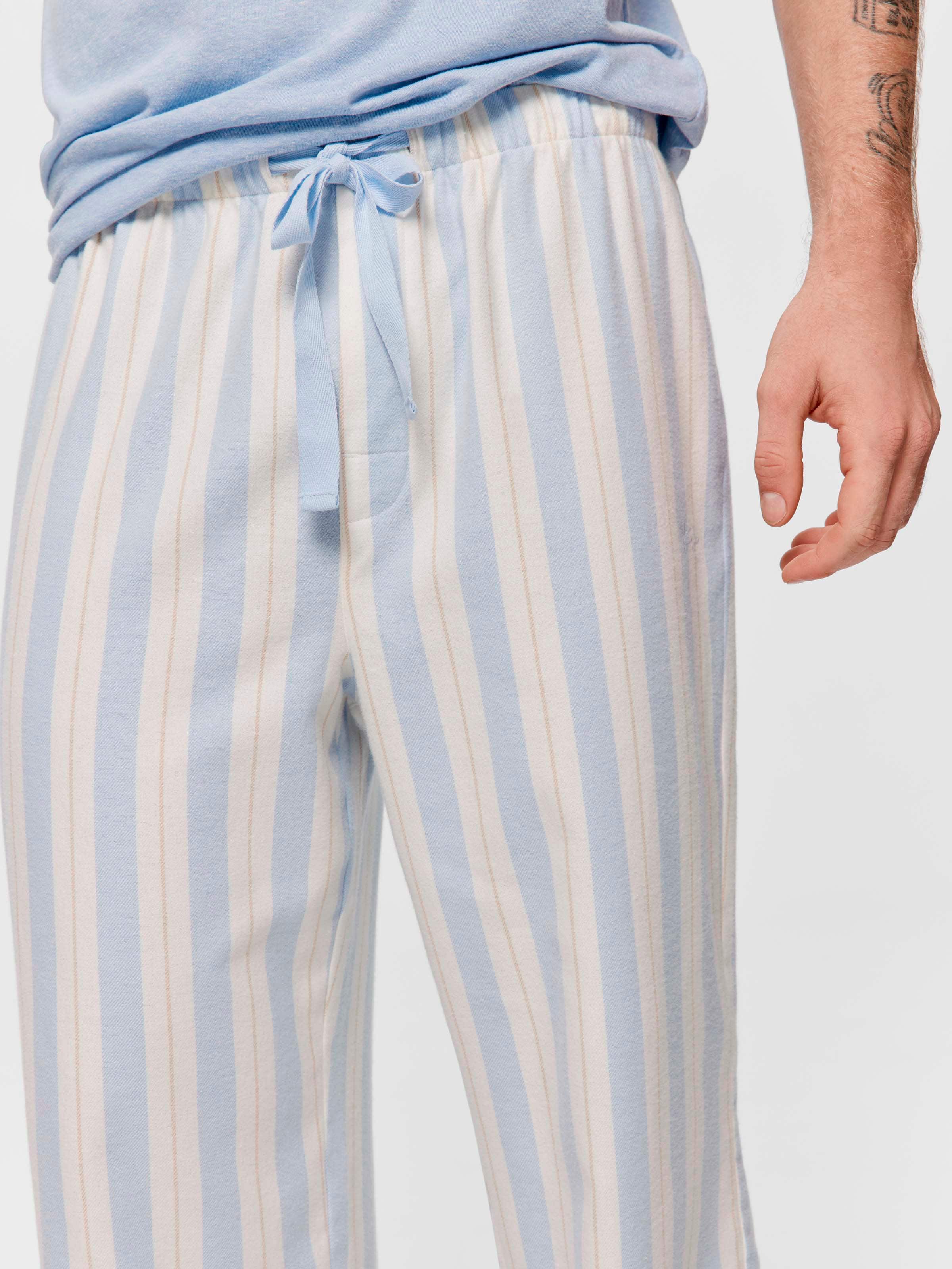Blue Stripe Flannelette Classic Pj Pant