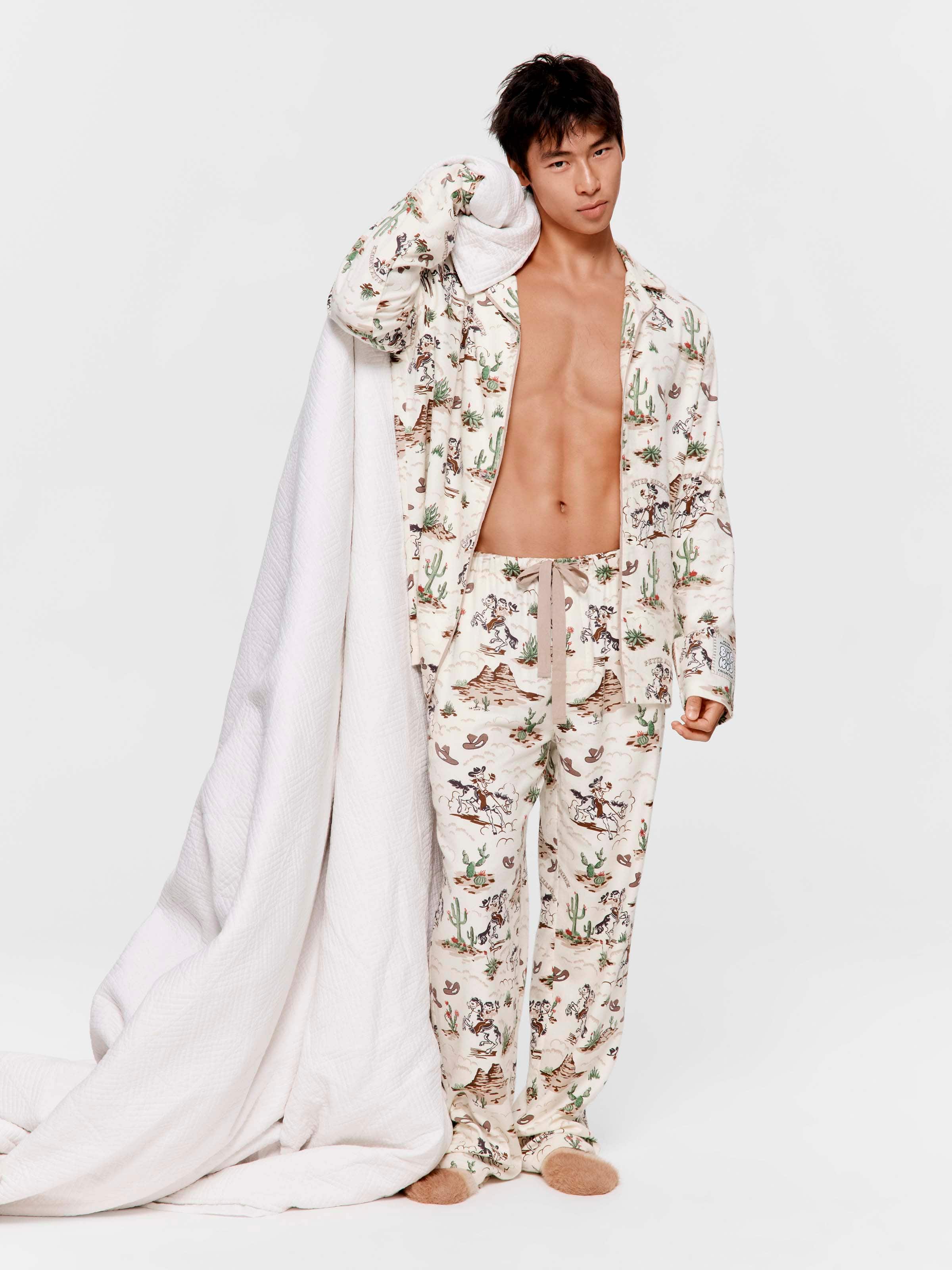 Western Cowboy Classic Long Sleeve Pj Set.
