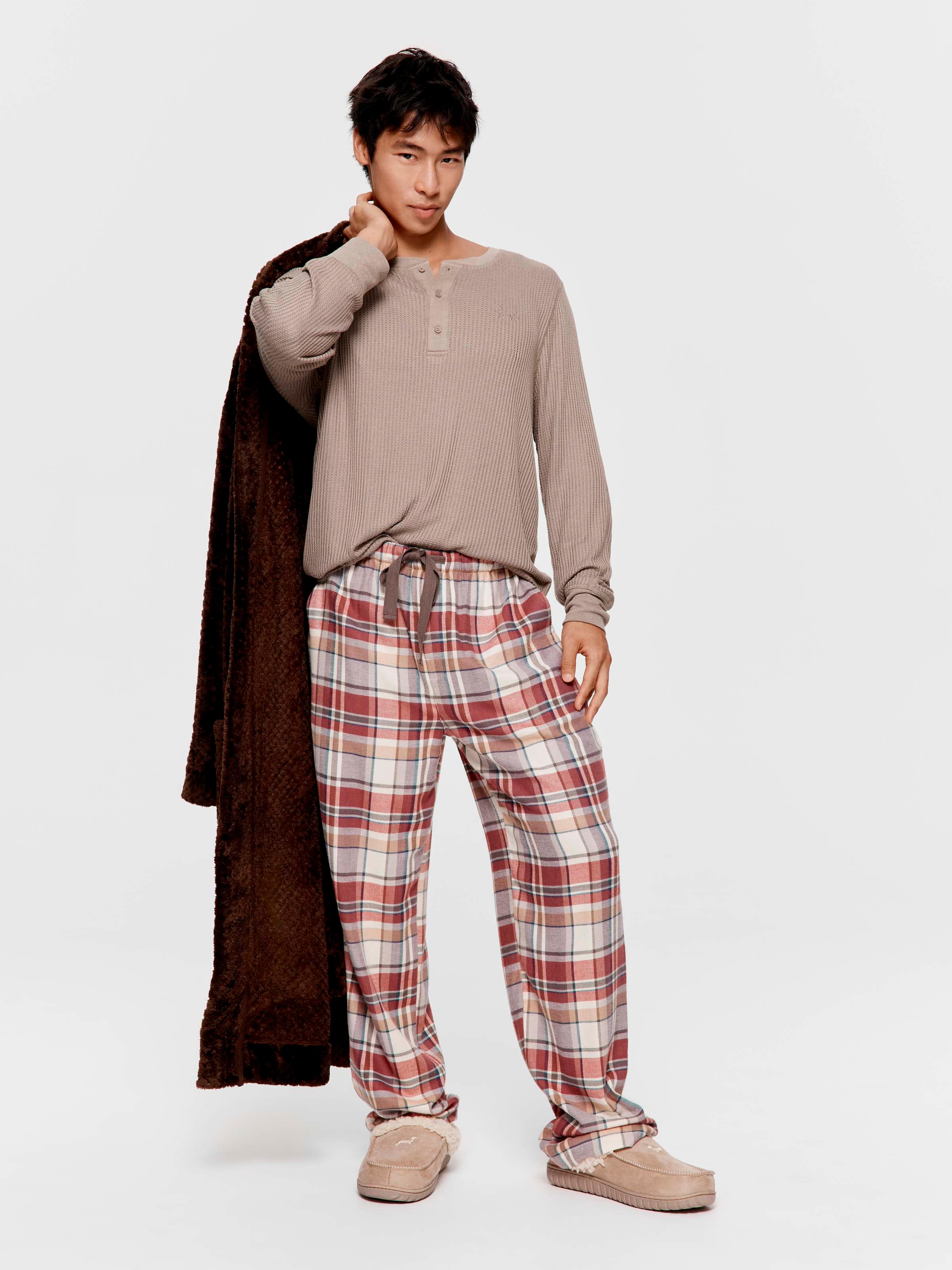 Brown Check Classic Pj Pant