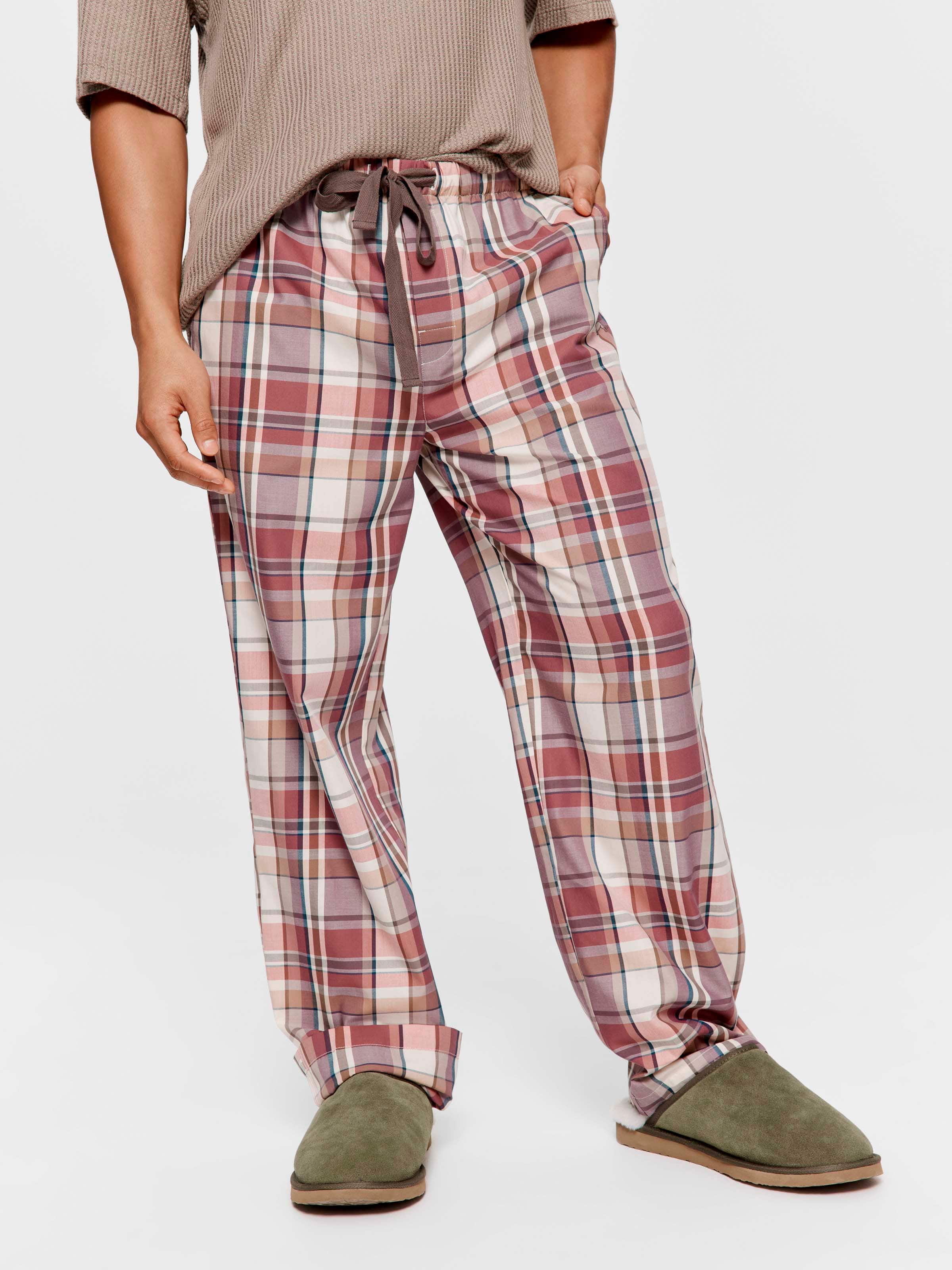 Brown Check 100% Cotton Classic Pj Pant