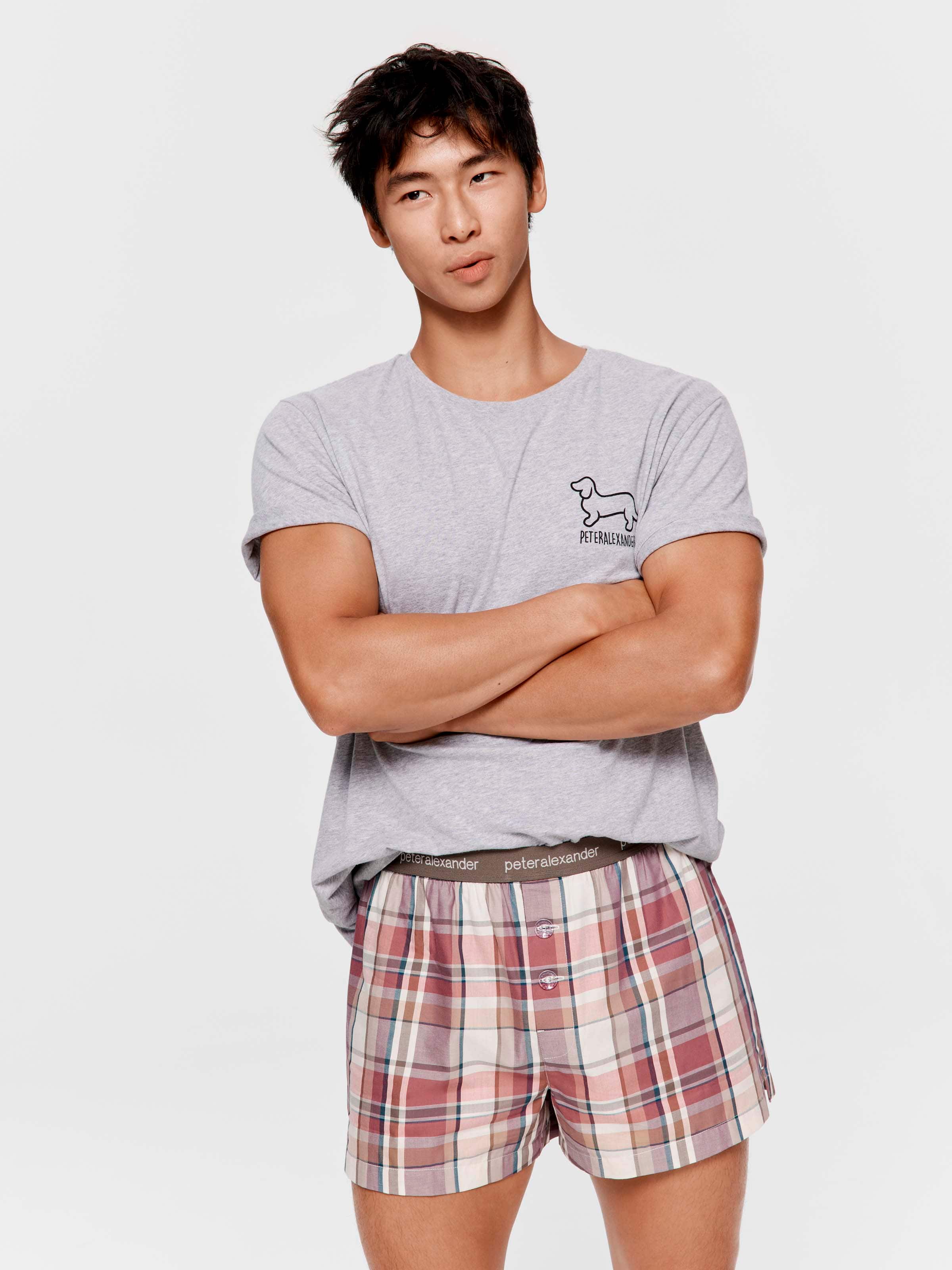 Brown Check 100% Cotton Boxer Short