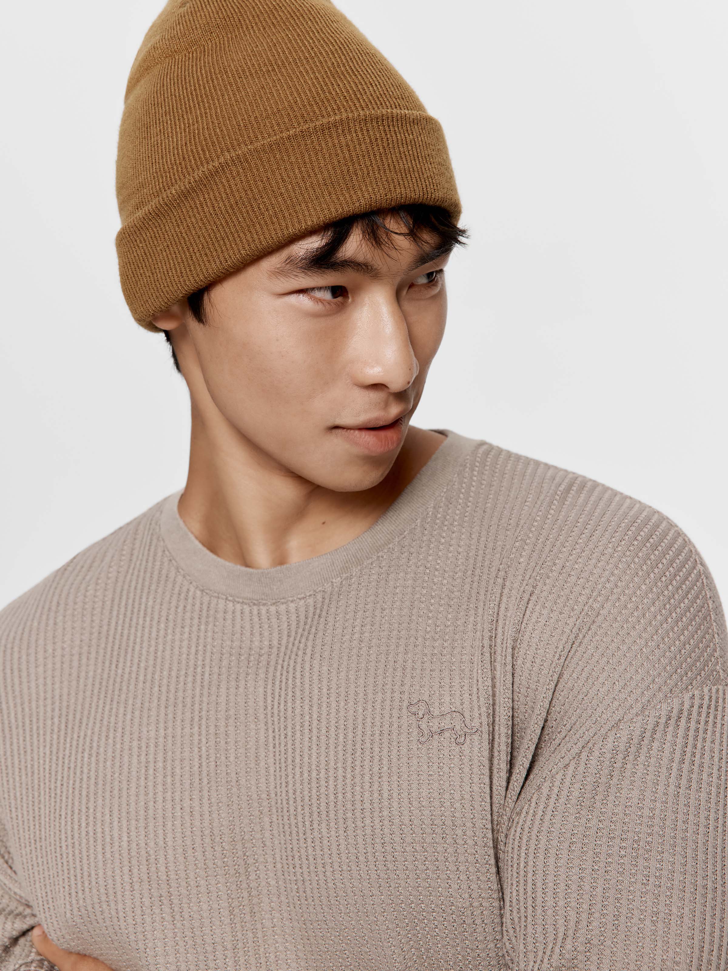 Brown Waffle Tee