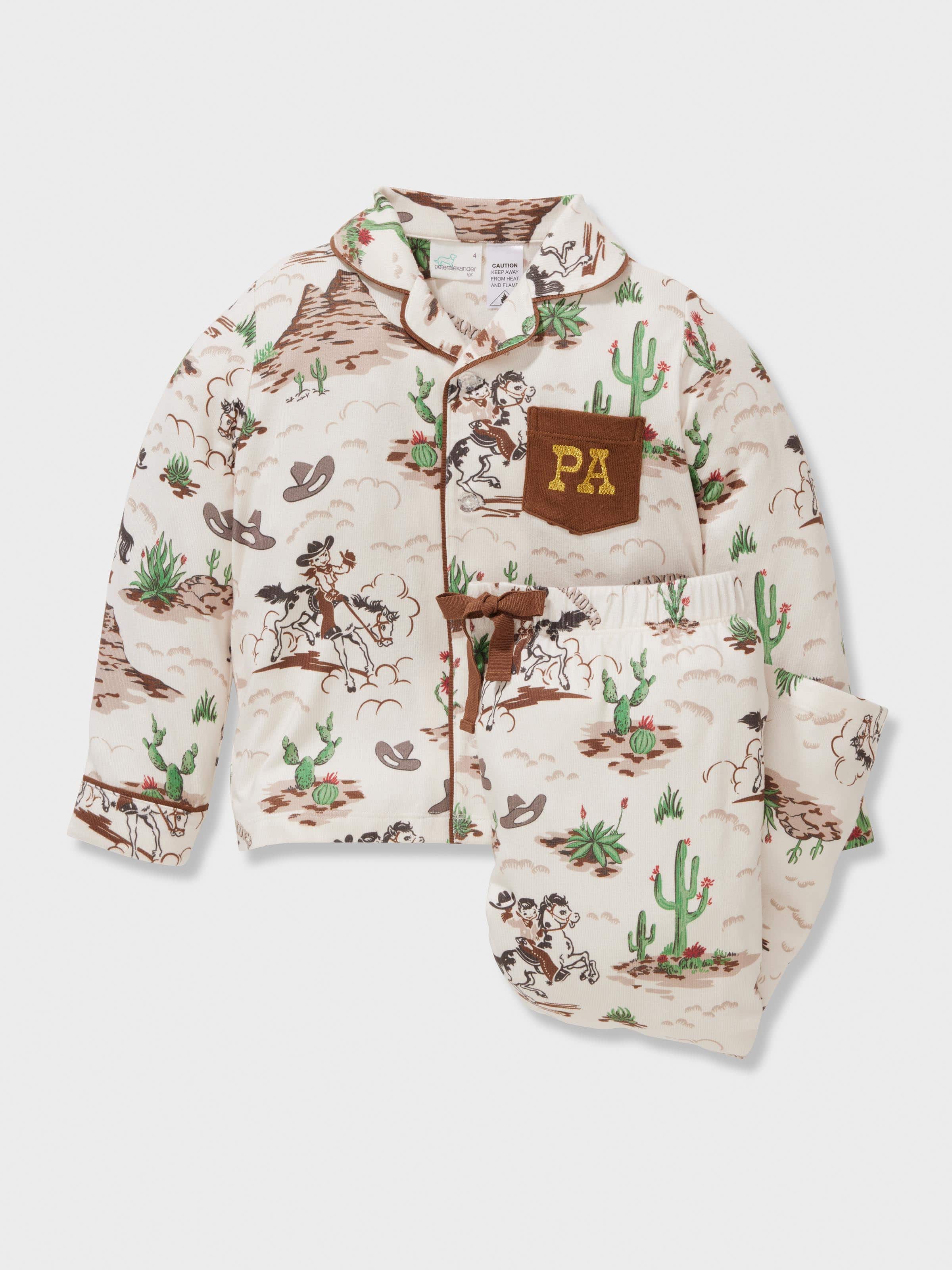 Boys Western Plush Long Classic Pj Set